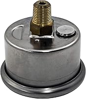 Vista 5 de VMS Racing Medidor de presión de combustible relleno de líquido de 0-100 PSI con kit de adaptadores en números plateados de cara azul compatible