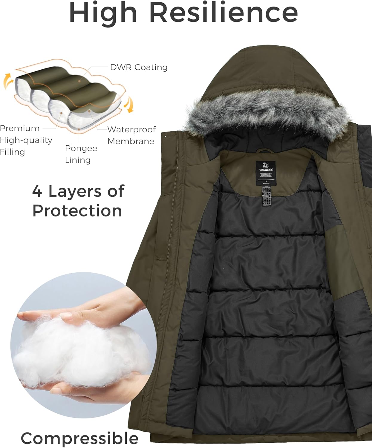 wantdo womens Winter Insulated Puffer Jacket - Image 3