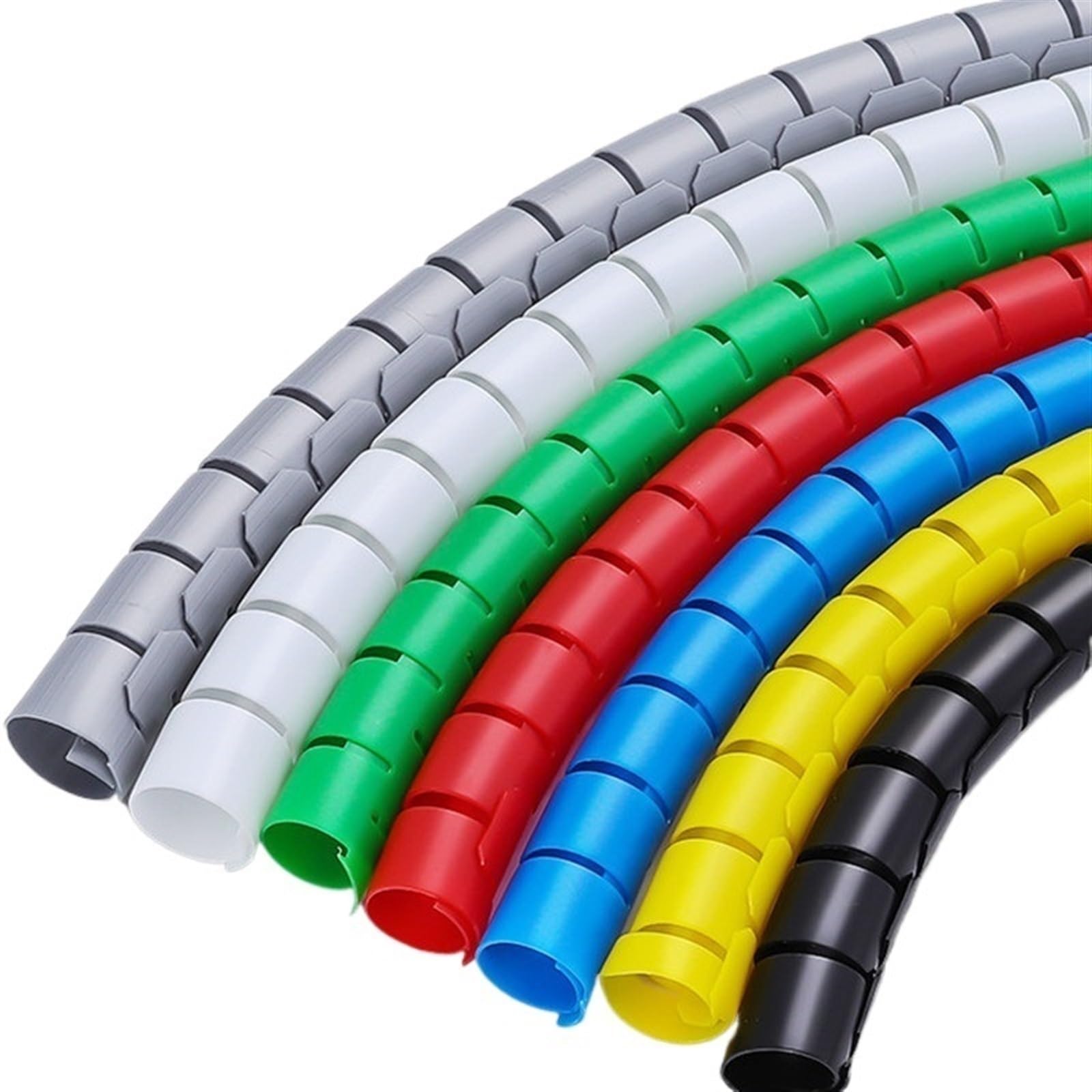 tubo espiral del abrigo del cable, Funda protectora en espiral de 1 metro, tubo Flexible, Cables, organizador tuberías, antidesorden