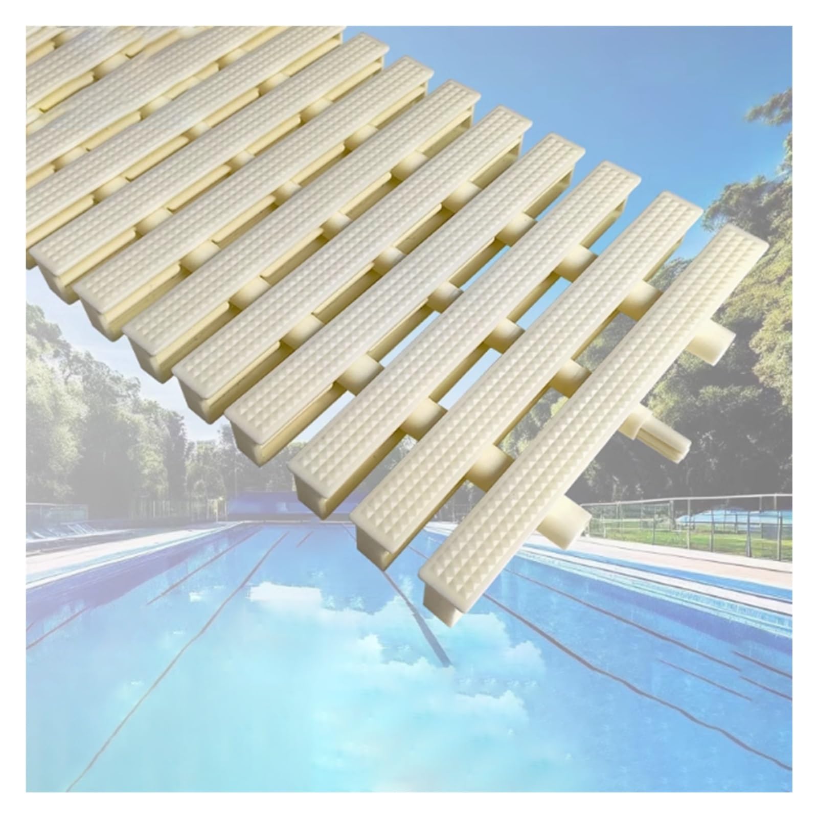 Grille de piscine hors sol et balcon avec grille d'égout de 20 cm
