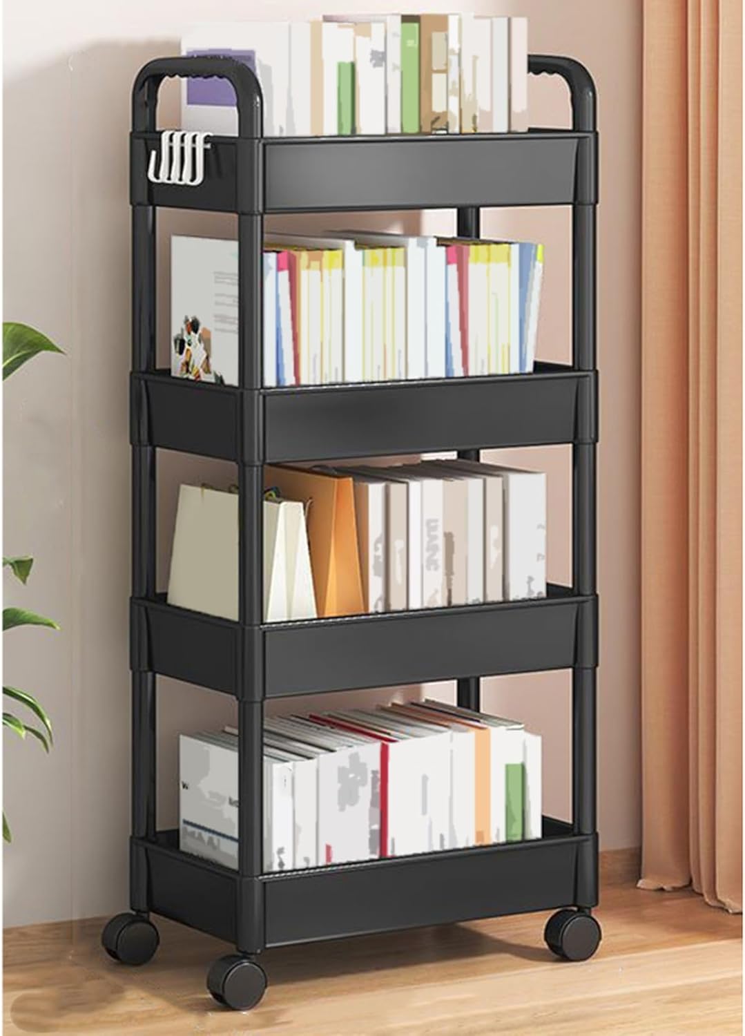 キッチンワゴン 隙間収納 スリム 収納ラック 収納カート キャスター付き おしゃれ 小物 台所 洗面所 冷蔵庫横 隙間収納 カラー2