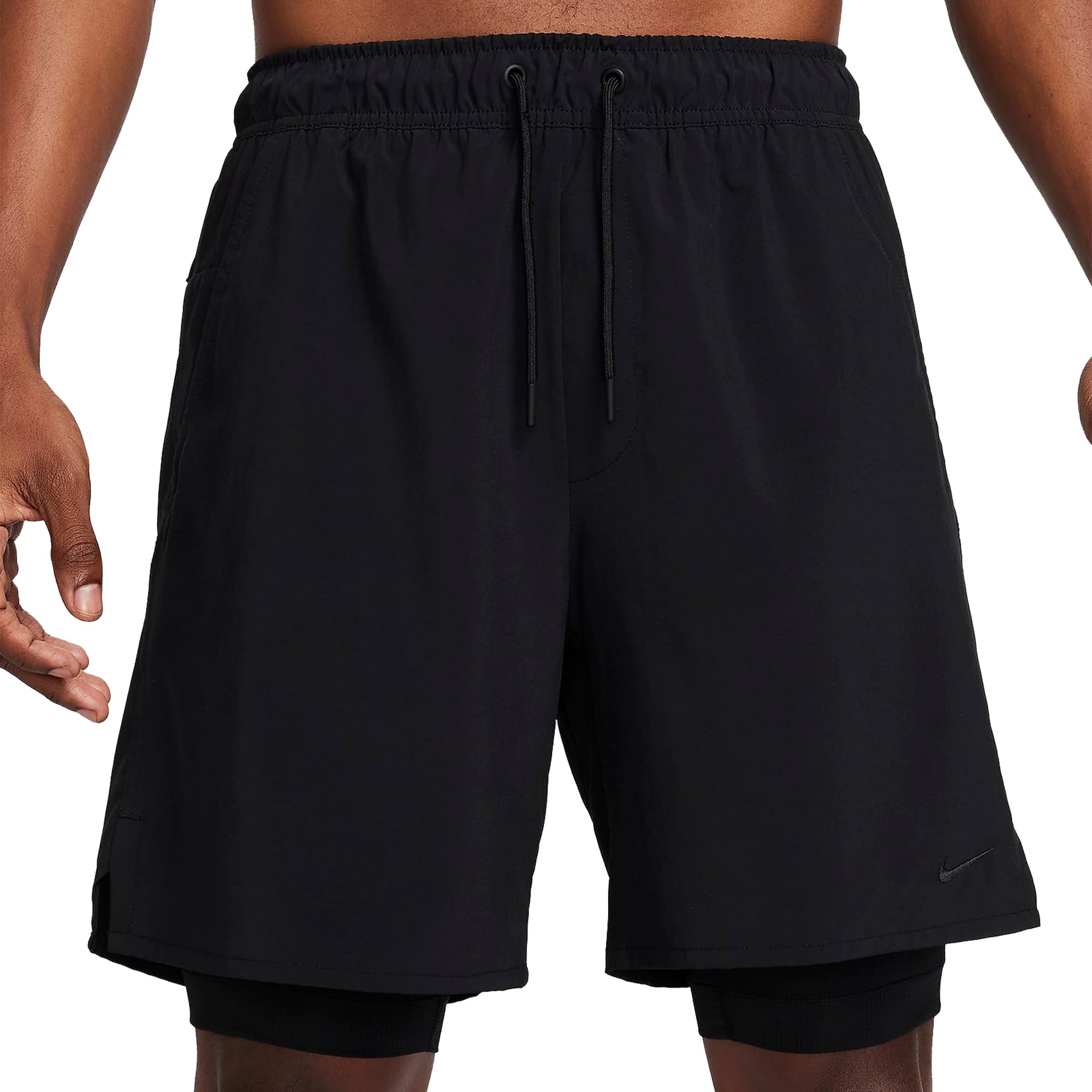 NIKE DV9334-010 M NK DF Unlimited WVN 7IN 2IN1 Pants Men's Black/Black/Black/Black Size S