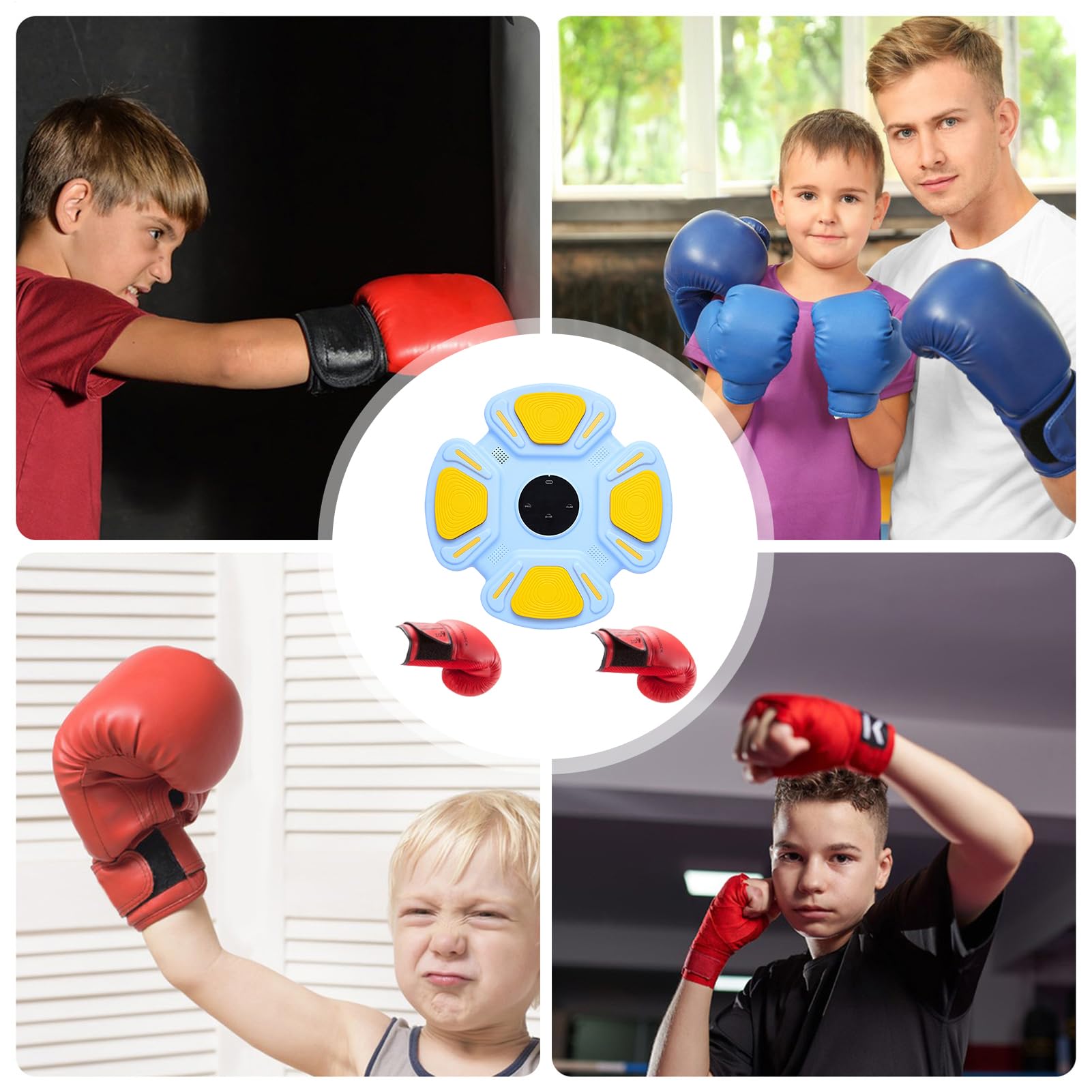 Inteligentna maszyna do boksu muzycznego, trening ścienny ze światłem, boks, muzyka, maszyna treningowa, dla dzieci, dorosłych, ćwiczenia domowe, biuro, siłownia, fitness, reakcja
