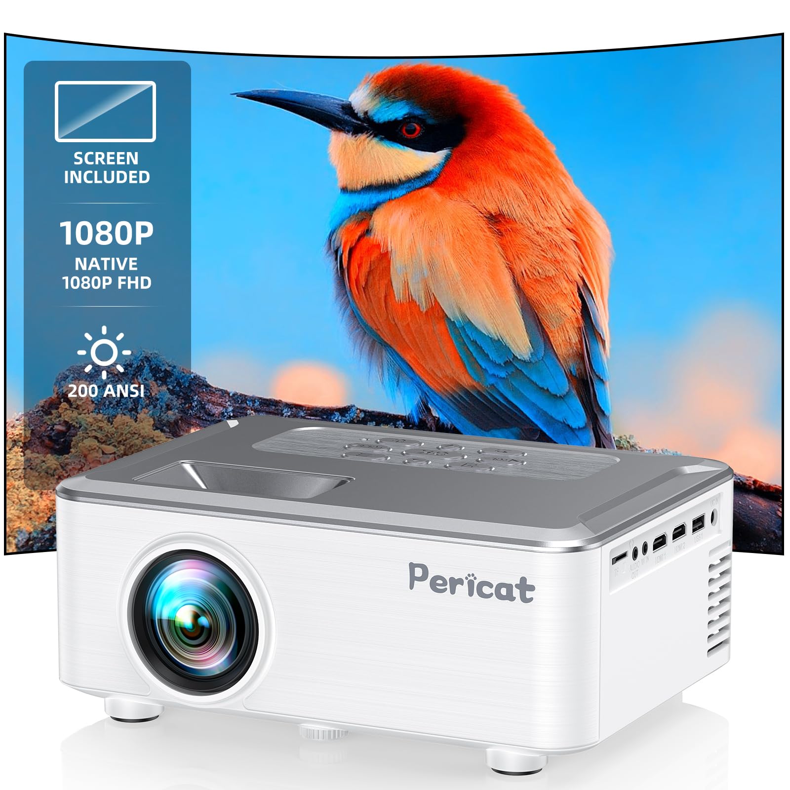Amazon.com: Projector with WIFI and Bluetooth, Outdoor Projector