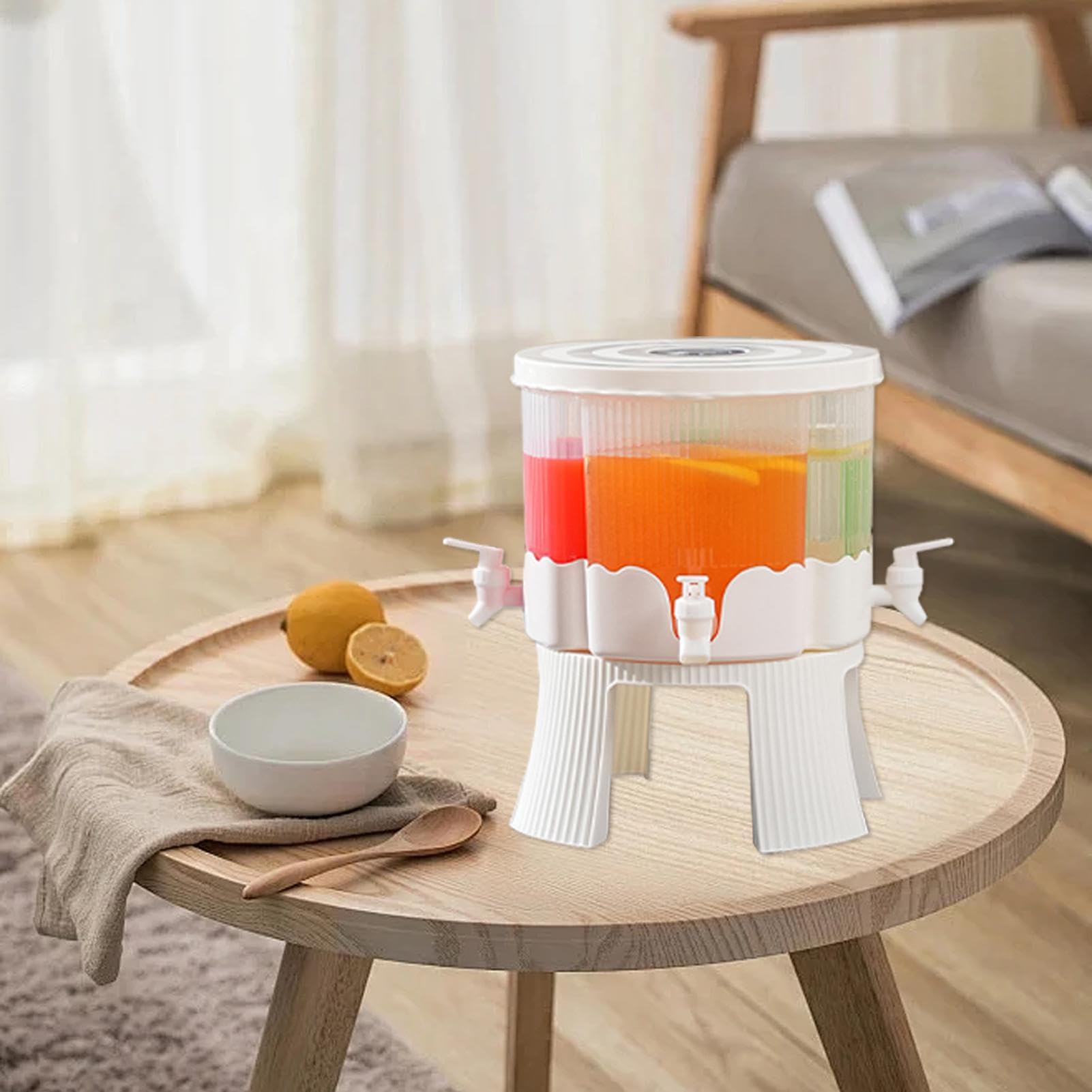 Dispensador de bebidas con espiga, dispensador de bebidas de verano con | espiga, dispensador de bebidas de gran capacidad, contenedores multifuncionales de gran capacidad, olla de agua para