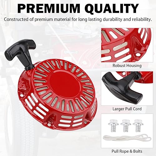 Miniatura 20 de Conjunto de arrancador de retroceso de cuerda Predator 212, reemplazo de Predator 212cc, 5.5HP 6.5HP 7HP, Coleman CT200U BT200X Trail CT200U-EX