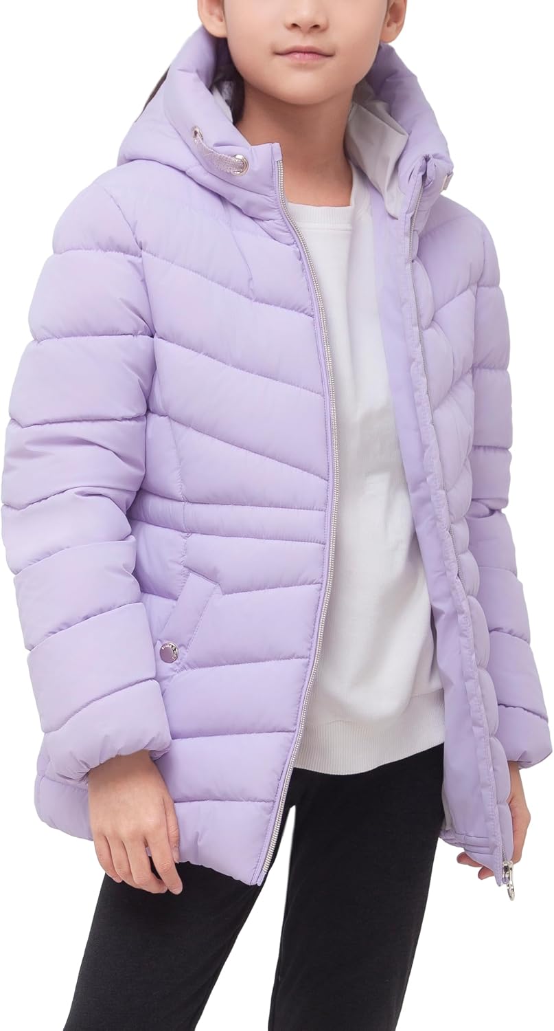 Rokka&Rolla Girls' Water-Resistant Long Puffer Jacket Winter Coat