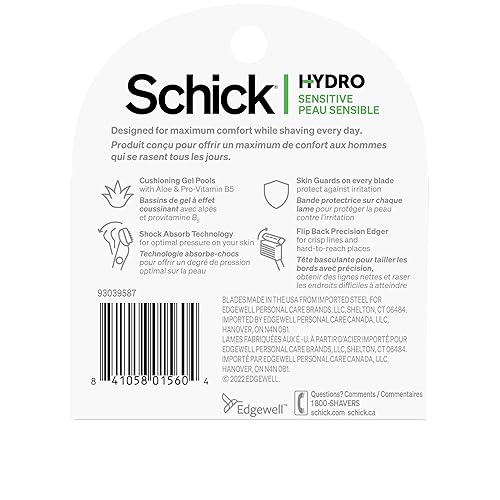 Miniatura 2 de Schick Hydro 5 Sense - Recambios de maquinilla de afeitar para piel sensible para hombres, 4 unidades
