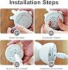 Baby Camera Mount Flexible Universal Baby Monitor Holder Indoor Cameras Monitor Stand Clip Mount for Eufy, Vtech, HelloBaby, Bonoch, ChildsFarm, ANMEATE without Drilling