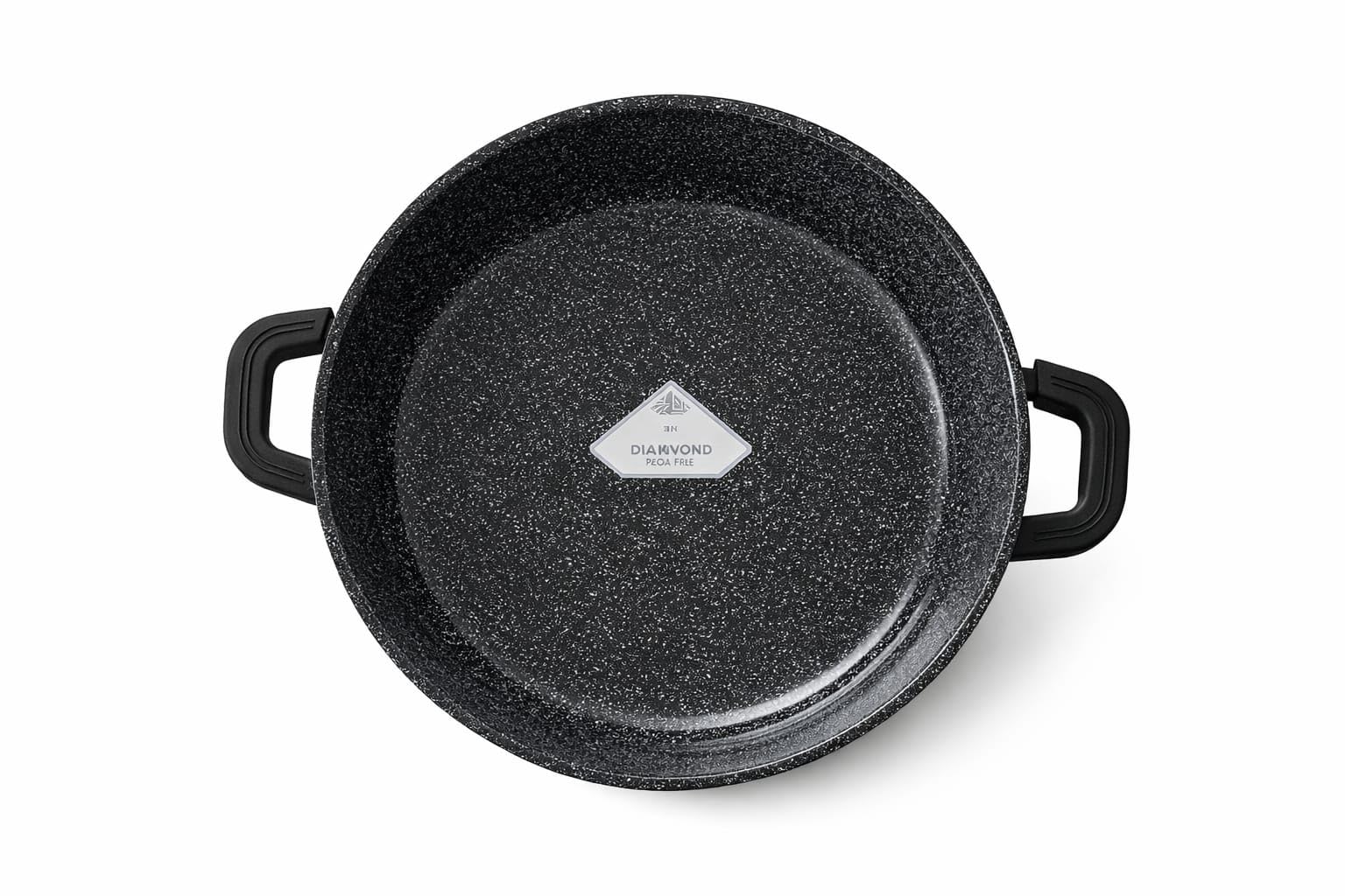 Sautoir/Sauteuse 28 cm -Fonte d'Aluminium - Revêtement Céramique Type Pierre - Couvercle en Verre - Tous Feux dont Induction - Sans PFOA (28cm)