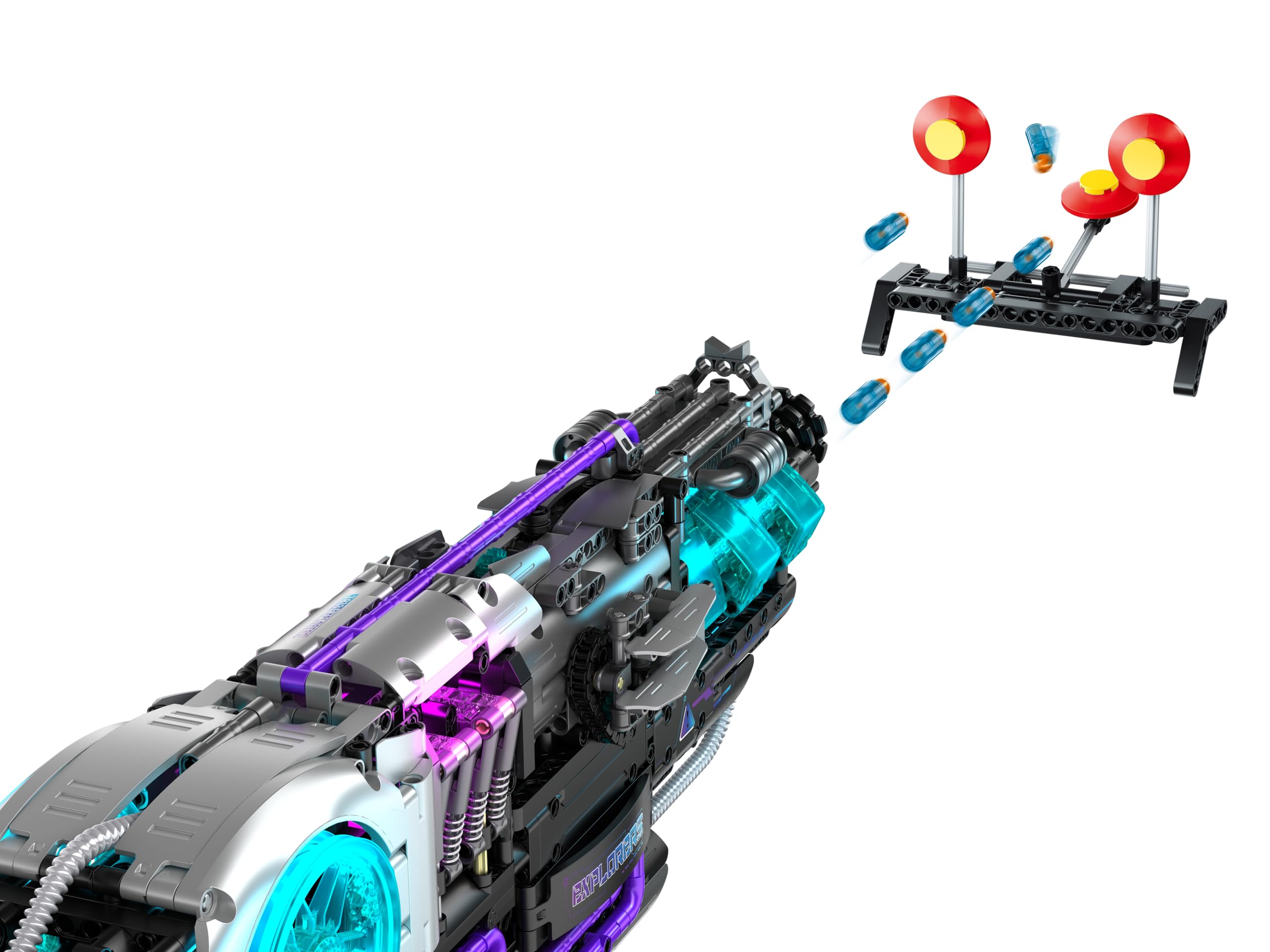 iM.Master - Pistola de Juguete Futurista Sci-Fi 2 en 1 - Rifle con Efectos de Luz y Robot Transformable - Disparo y Recarga Eléctrica - 2531 Piezas - Juegos Educativos Stem - Maqueta para Construir