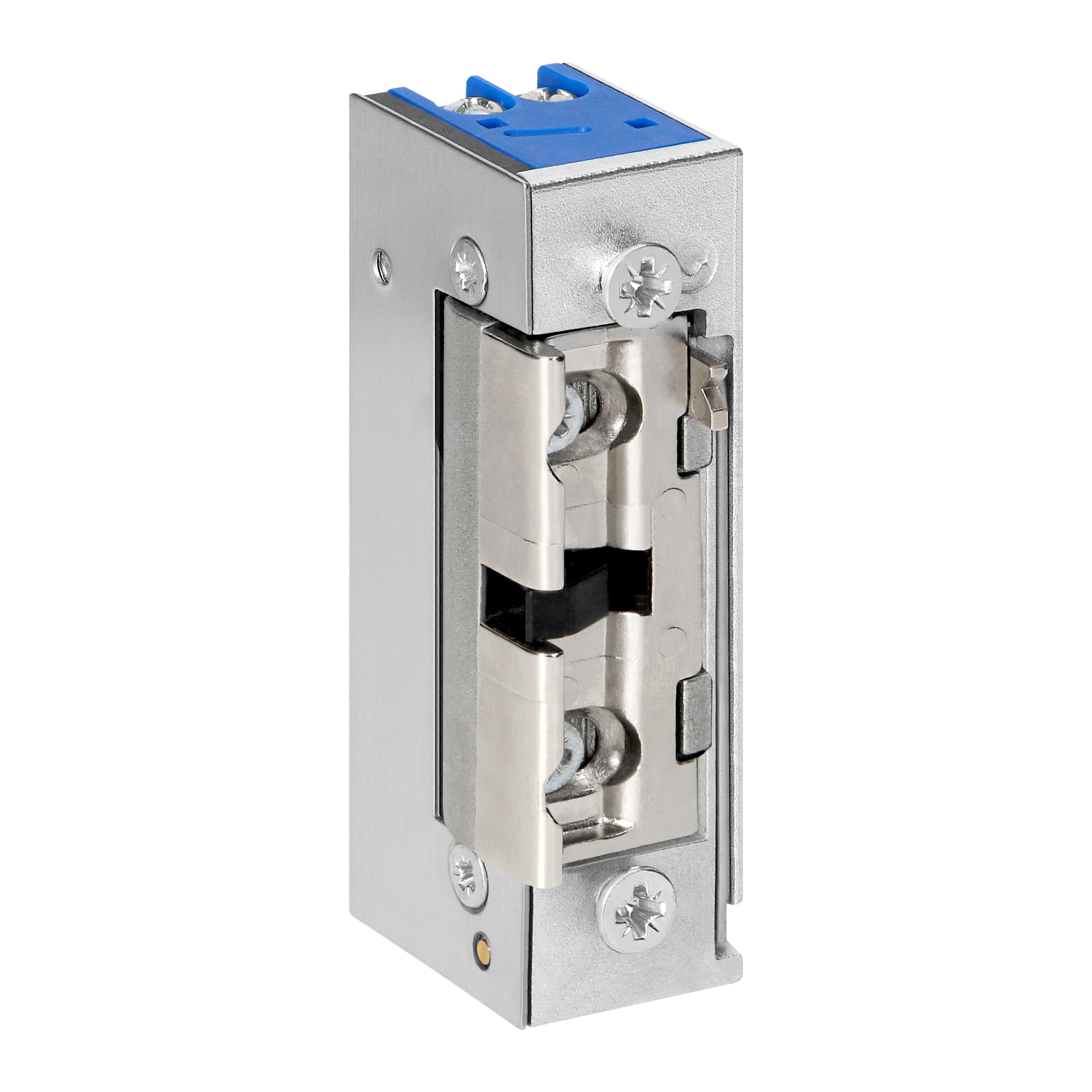 Gache Electrique Portillon Symétrique 10-24V AC/DC Serrure Portillon Exterieur Basse Consommation Réglable Droite/Gauche pour Interphone et Visiophone (Mémoire & Verrouillage)