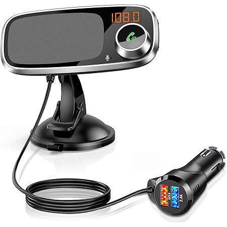 Amazon Fmトランスミッター スマホホルダー シガーソケット 3in1 エアコンの吹き出し口 粘着ゲル吸盤兼用 カーチャージャー 車用 車載トランスミッター Bluetooth4 2 Qc3 0急速充電 Usb2ポート ハンズフリー通話 マイク内蔵 Mp3プレーヤー カーナビ音声伝送