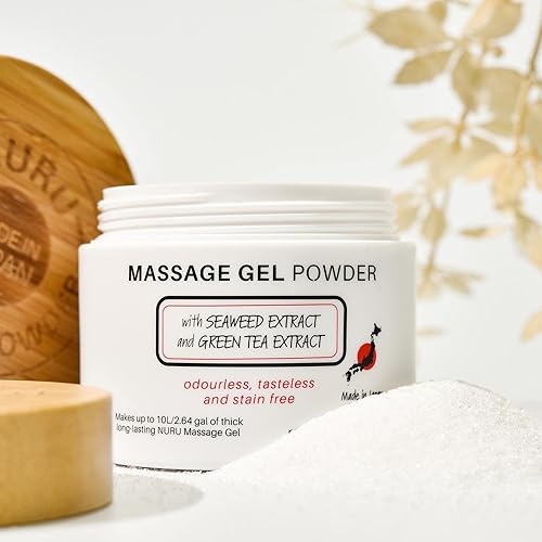 Miniatura 3 de Nuru Masaje Gel Therapy Powder 1.41 oz - Matsuri  Algas marinas y té verde  Hecho en Japón  Sin parabenos ni glicerina  Hace 1.05 galones