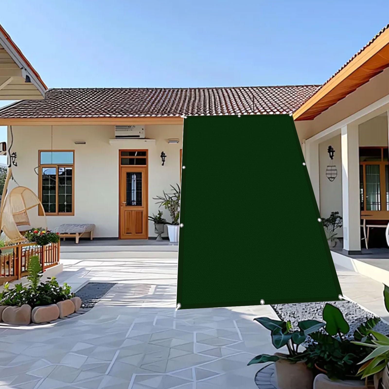 Voile d'ombrage pour bloquer les UV et éviter la pluie sur la terrasse