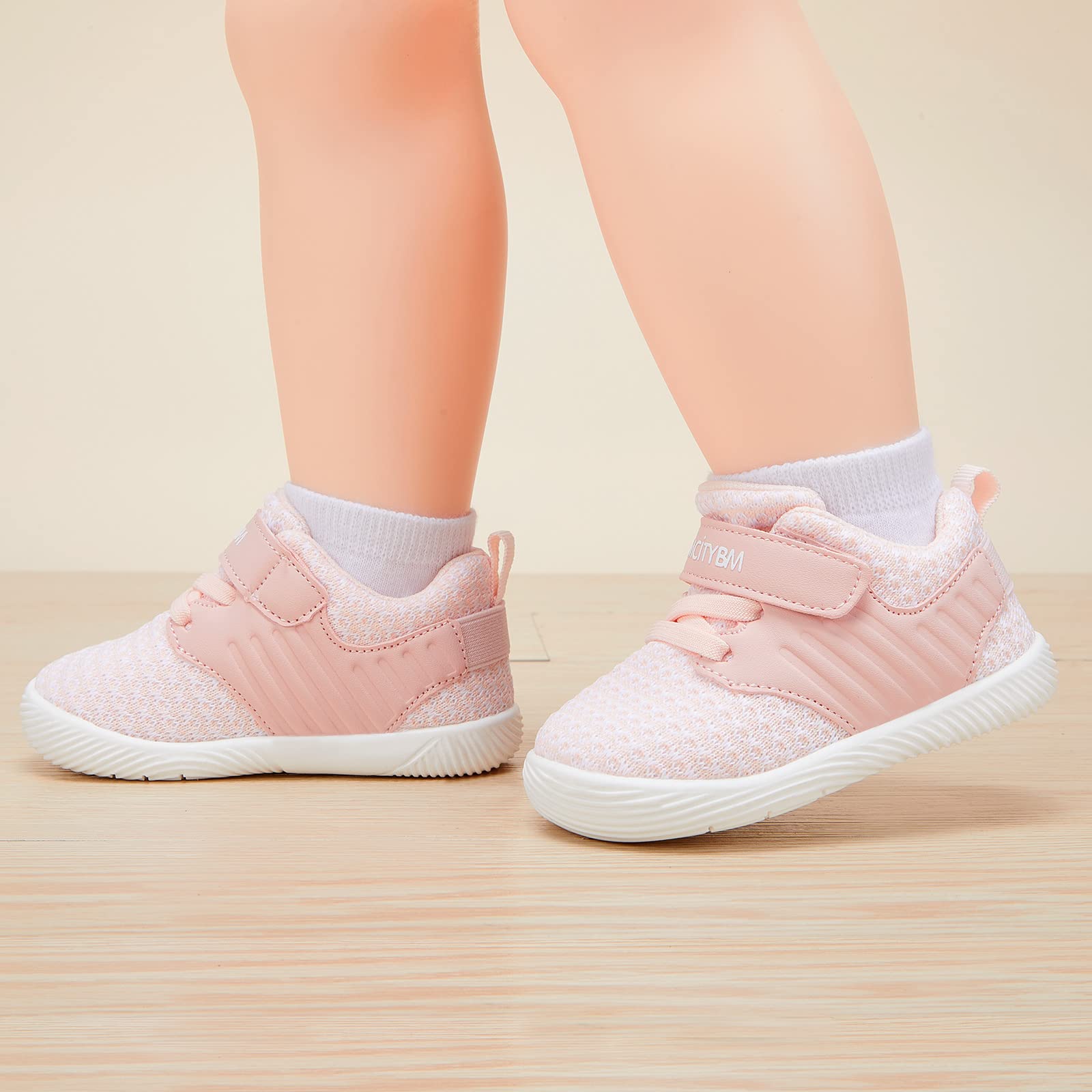 BMCiTYBM Baby Girl Boy Shoes Infant First Walker Shoes Breathable Walking Sneakers for 6 9 12 18 24 Months Pink Size 6-12 Months Infant