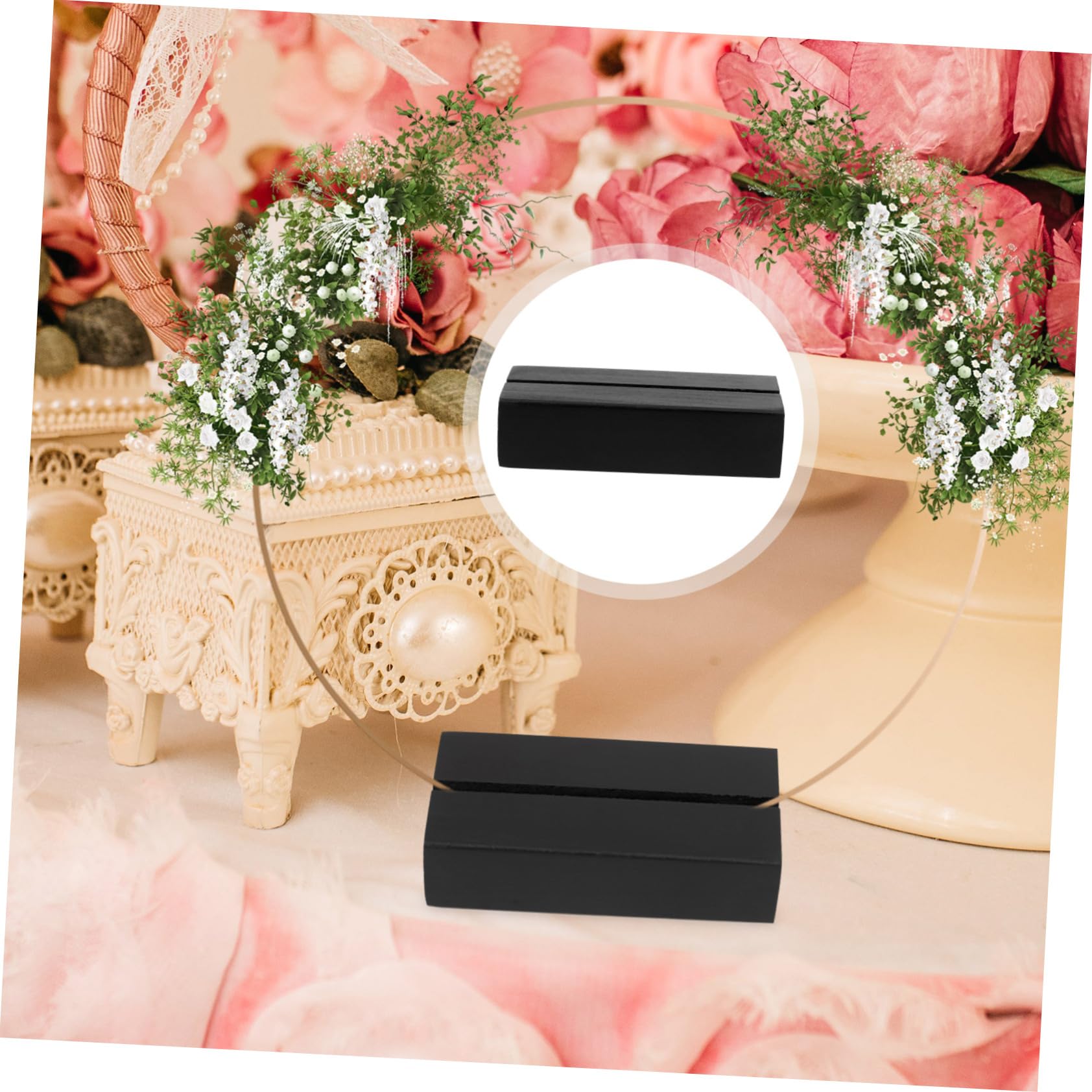 OUNONA 18piezas Soporte De Número De Mesa para Bodas y Eventos Base para Exhibición De Tarjetas y Nombres Decoración De Mesa Elegante y Duradera