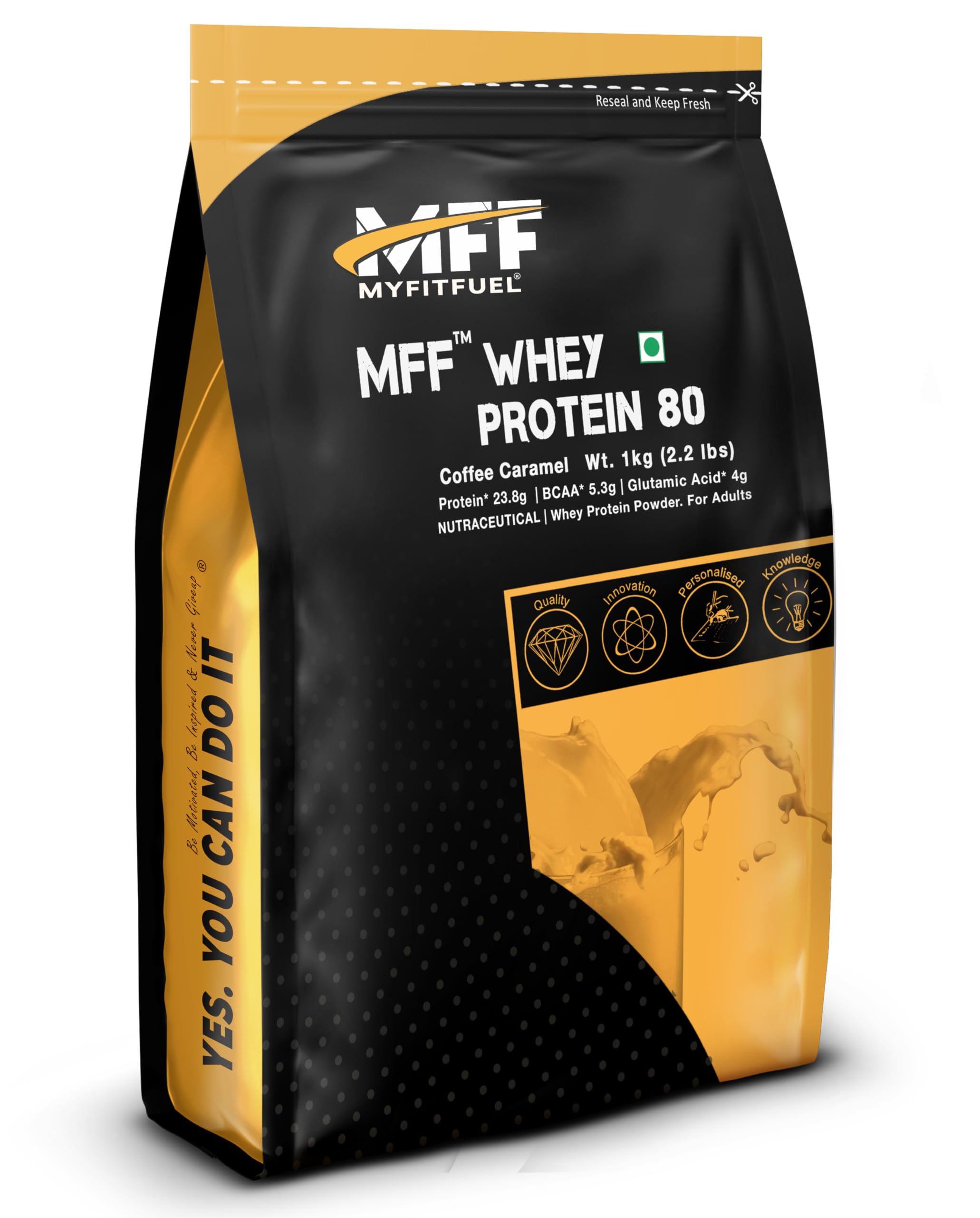 Myfitfuel MFF Whey Protein 80-1 Kg (2.2 Lbs) Coffee Caramel