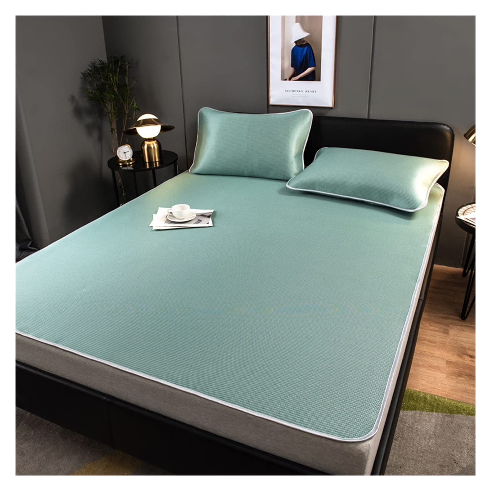 Drap de lit en Soie glacée contre la chaleur nocturne, surmatelas frais 120x195cm