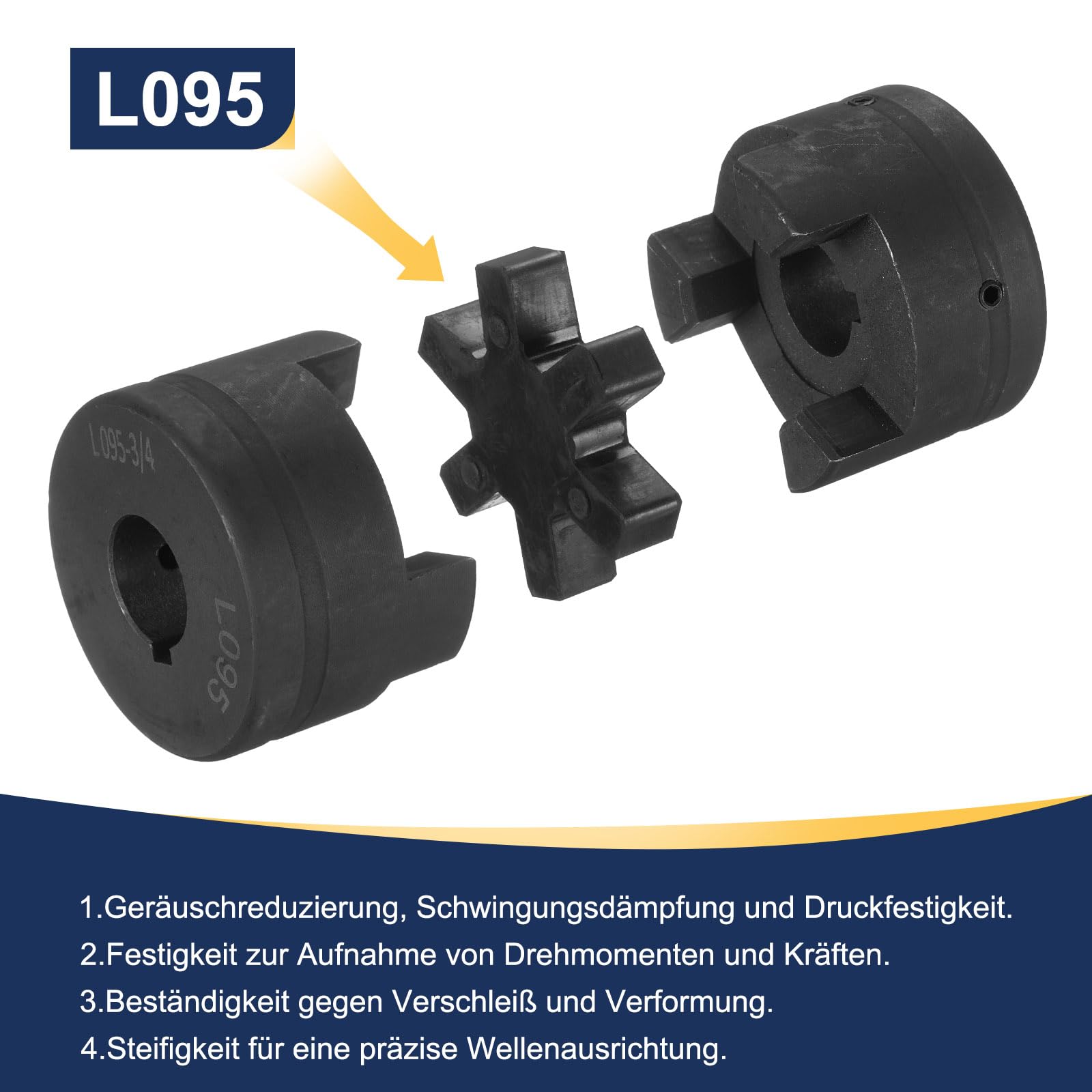 Flexible Coupling Set - L-Jaw Couplers with Rubber Spider -4