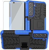 Vista 1 de Funda de teléfono para Samsung Galaxy S21 FE Gaxaly S 21 FE 5G con protector de pantalla de vidrio templado y accesorios de célula protectora Azul