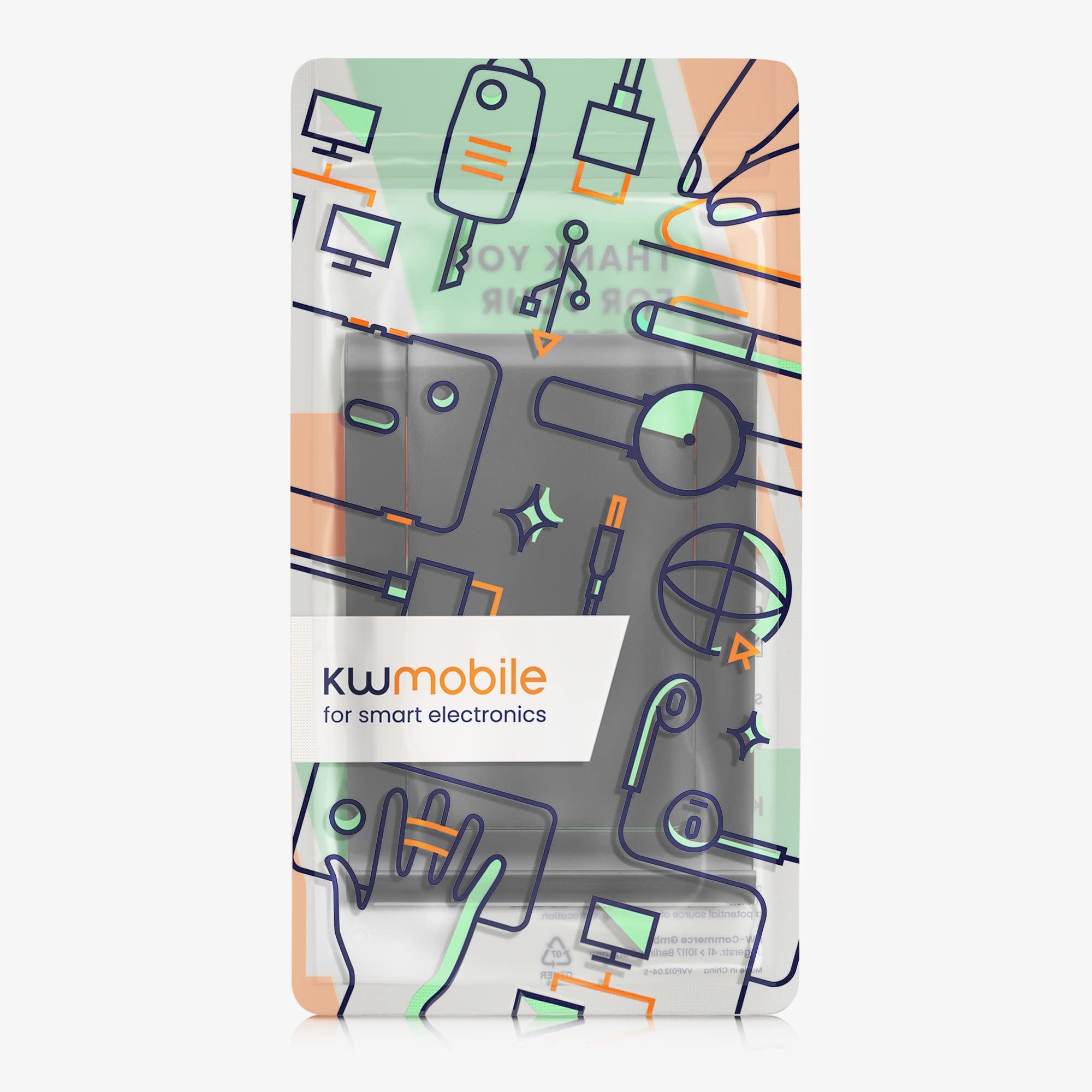 kwmobile Support Tablette et liseuse - Support 100 x 70 x 15 mm en Plastique ABS Ajustable à 100° - Socle antidérapant pour eReader - Noir