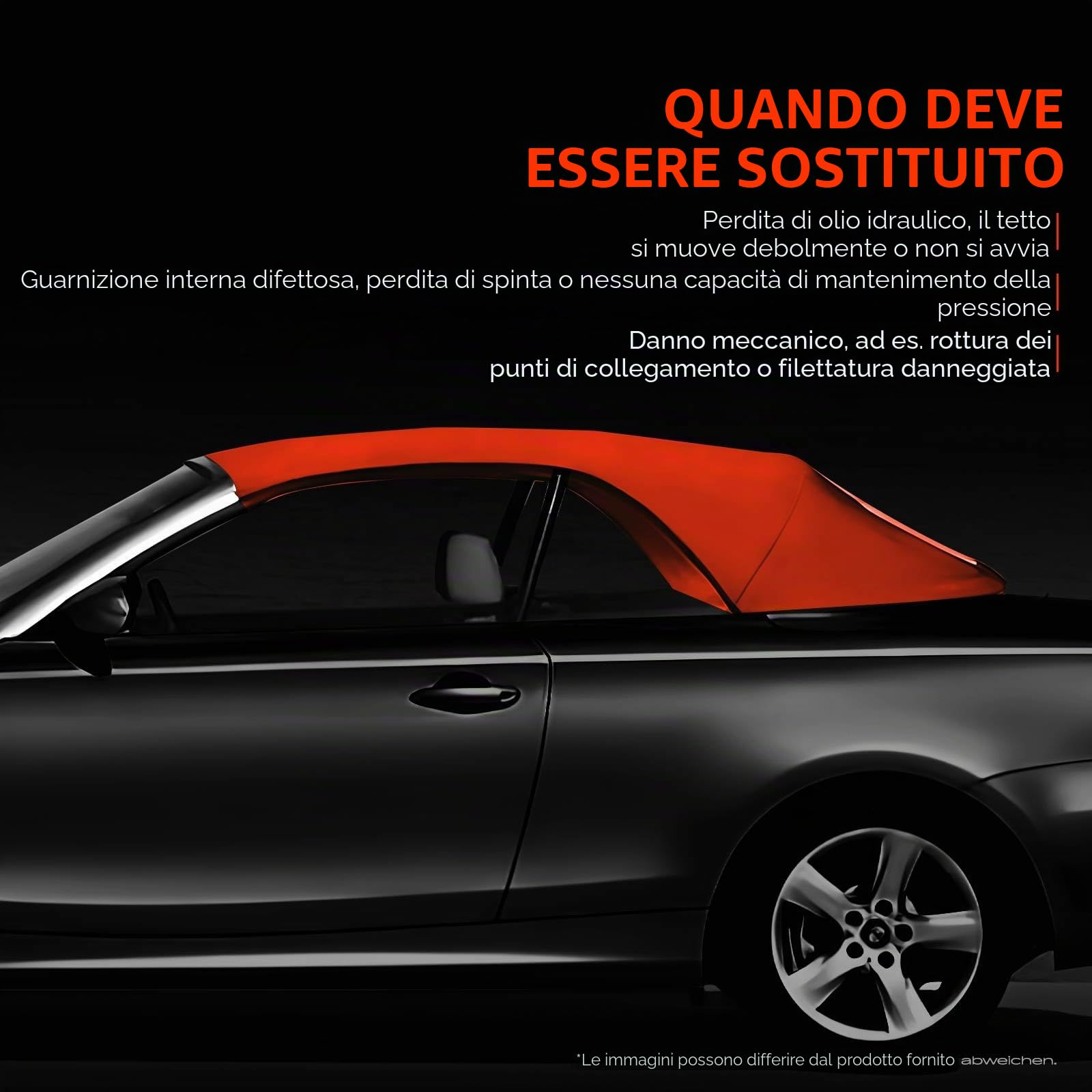 Frankberg Cilindro idraulico capote Anteriore superiore Compatibile con SLK R170 32 AM.G Compressore 200 Compressore 200 230 Compressore 320 1996-2004 Cabriolet Replace# 1708000072,A1708000072