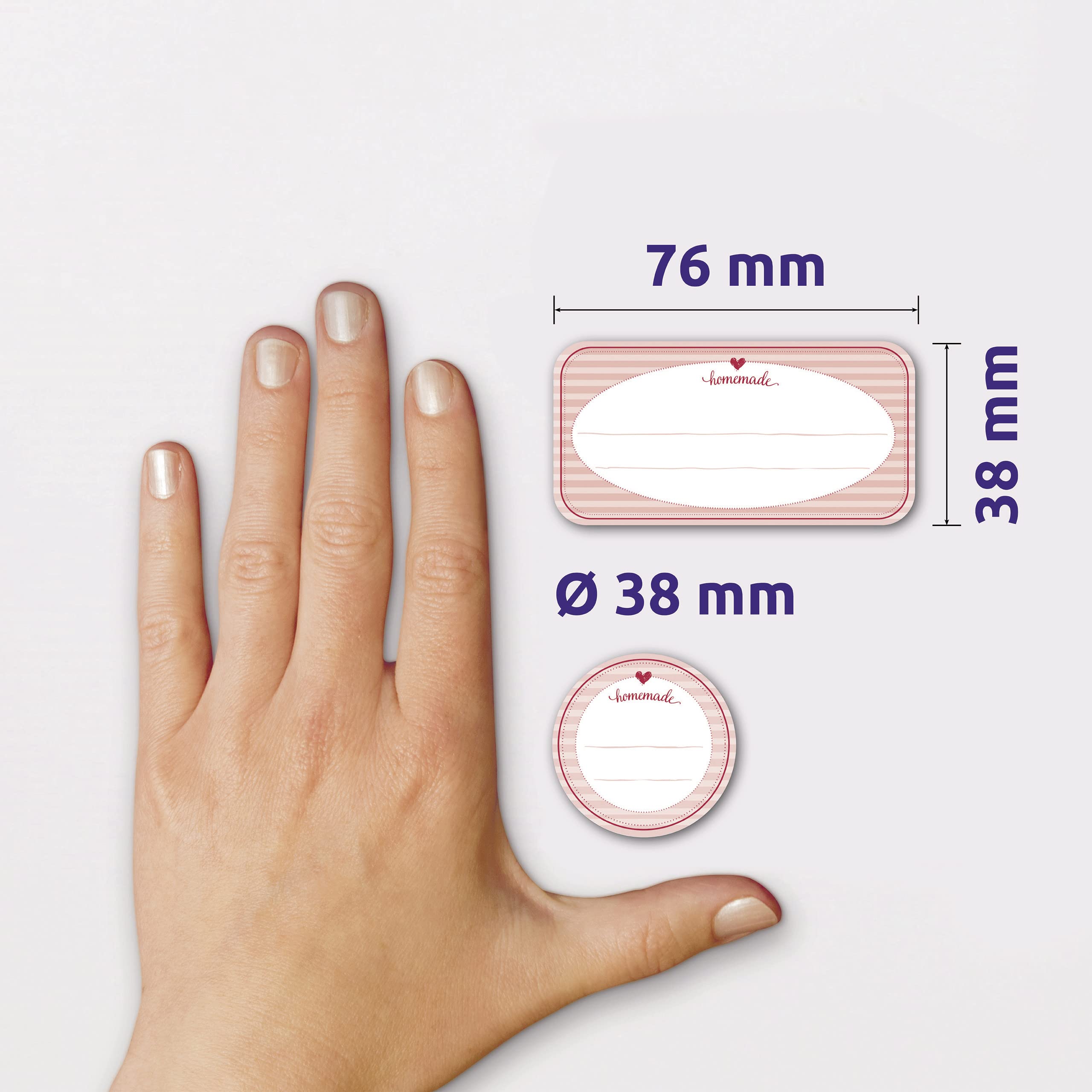 Avery 56820 Rectangular and Round Home Made Writable Gift Stickers/Product Labels, Multi-Coloured, Pack of 50, 38 mm + 38 mm x 75 mm