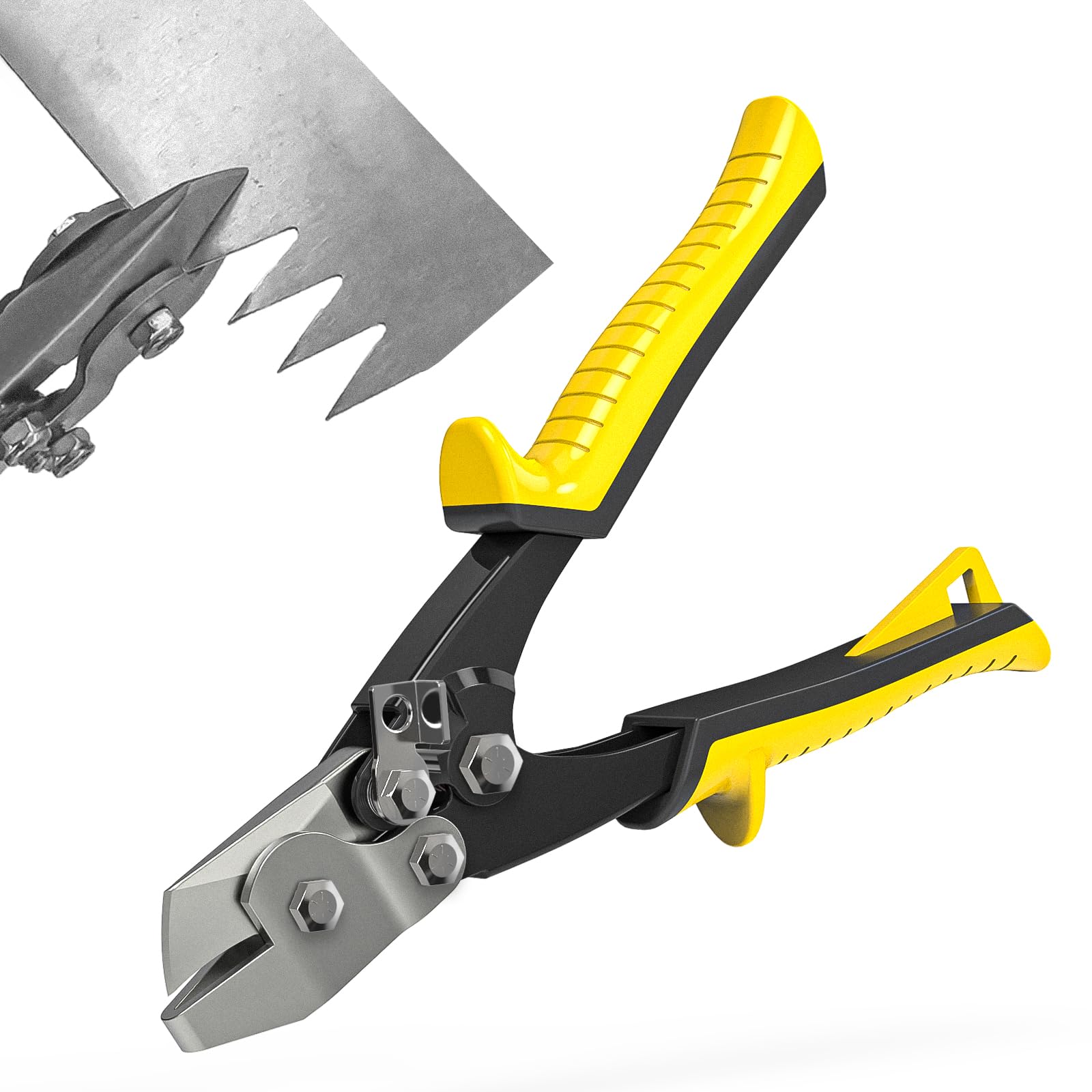 Vazioyar Sheet Metal Hand Notcher，Duct Notcher Tool，Sheet Metal Tools，Sheet Metal Notcher，HVAC Tool V Notcher for Ductwork and Sheet Metal, Cuts 30-