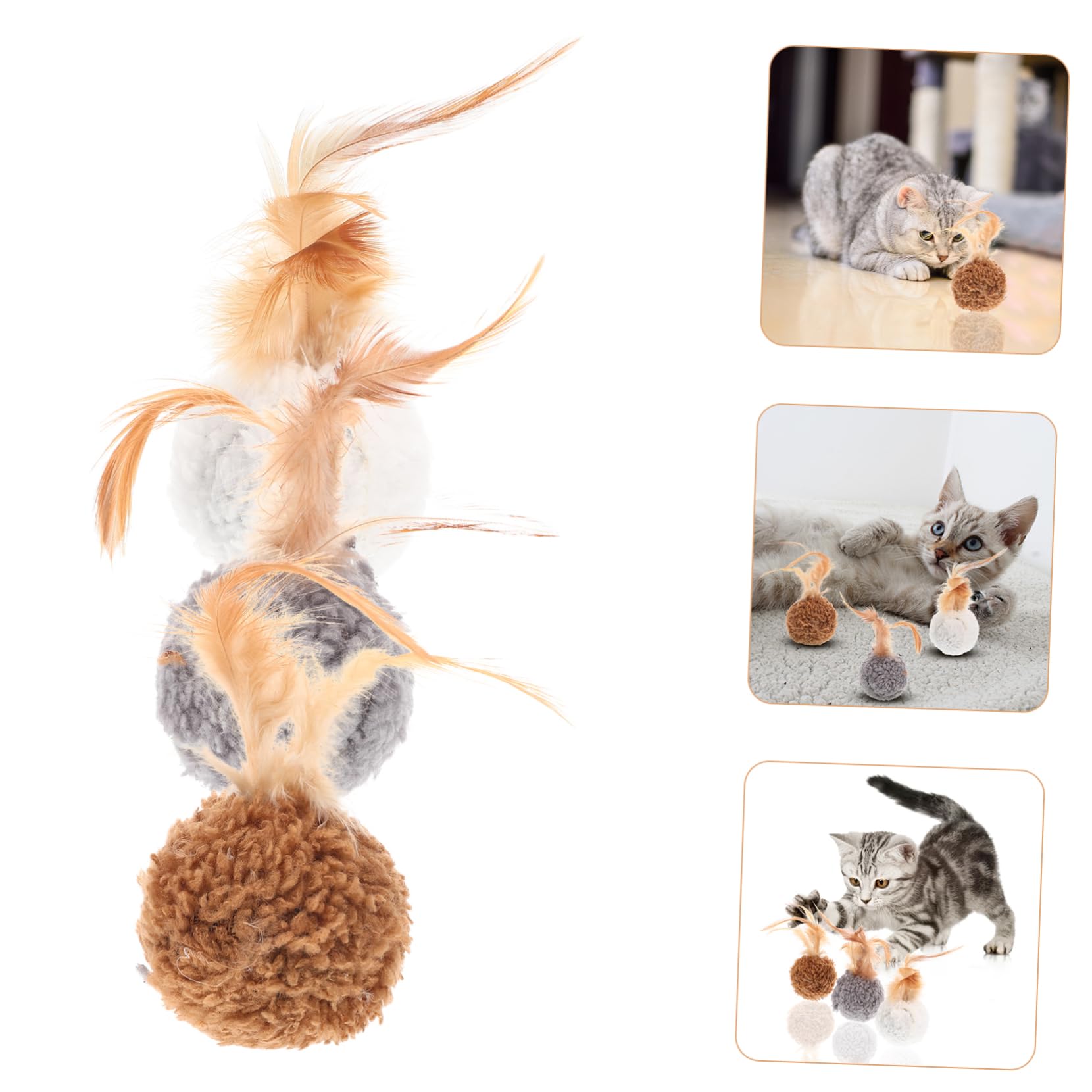 Happyyami 45piezas Juguete Interactivo para Gatos De De y Sonido Juguetes Resistentes para Gatitos y Gatos para Estimulación y Interiores