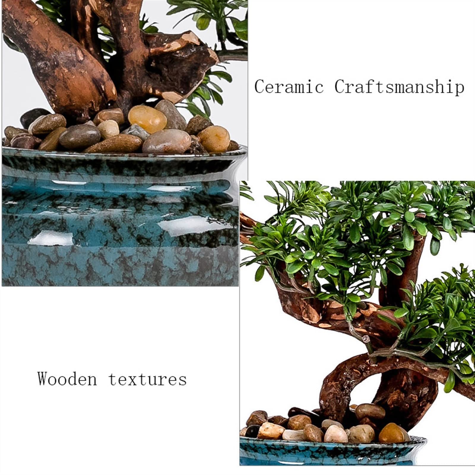 Symulowane rośliny doniczkowe Sztuczne rośliny Zen sztuczne drzewo Bonsai ceramiczne doniczkowe sztuczna sosna Bonsai sztuczny ogród sztuczna roślina do domowego biura wystawa wewnętrzna Dekoracje wnę