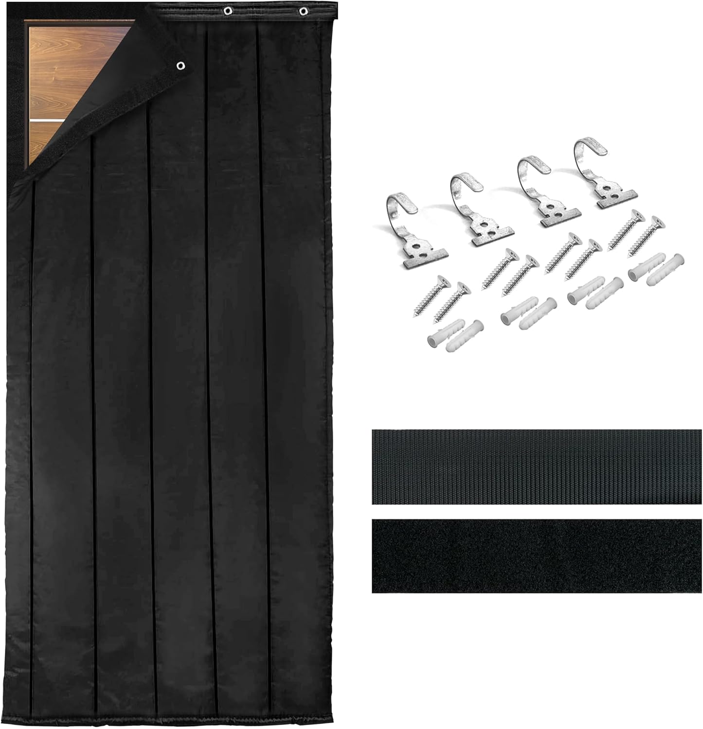 Soundproof Blanket for Doors – Heavy Duty 10lb Acoustic Blanket for Noise Reduction, Sound Blocking, Thermal Insulation – Portable Door Soundproofing for Home, Studio, Office