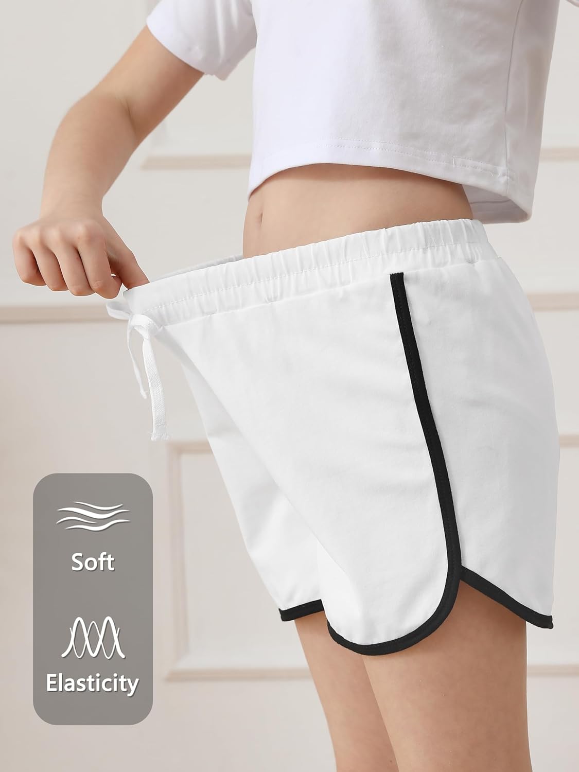 Resinta 5 Packs Girls Cotton Athletic Shorts Toddler Summer Running Shorts Dolphin Yoga Shorts for Kids - Image 2