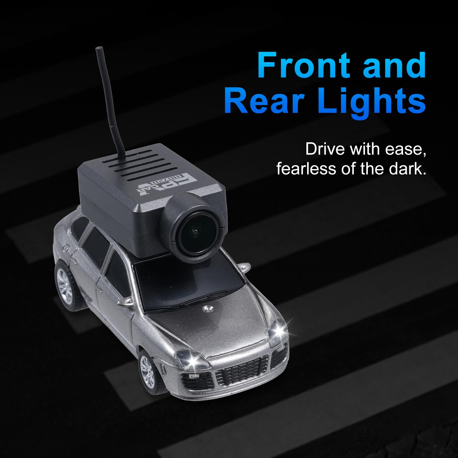 WLtoys Mini samochód RC, skala 1:64, FPV, zdalnie sterowany kamerą HD 720P, sterowanie aplikacją WiFi 2,4 GHz, z żyroskopem, mini zabawki wyścigowe dla nastolatków i dorosłych (żółty)