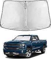 Vista 207 de EcoNour Parasol para parabrisas de camiones con bolsillo de almacenamiento Parasol reflectante de material 240T para protección contra rayos UV