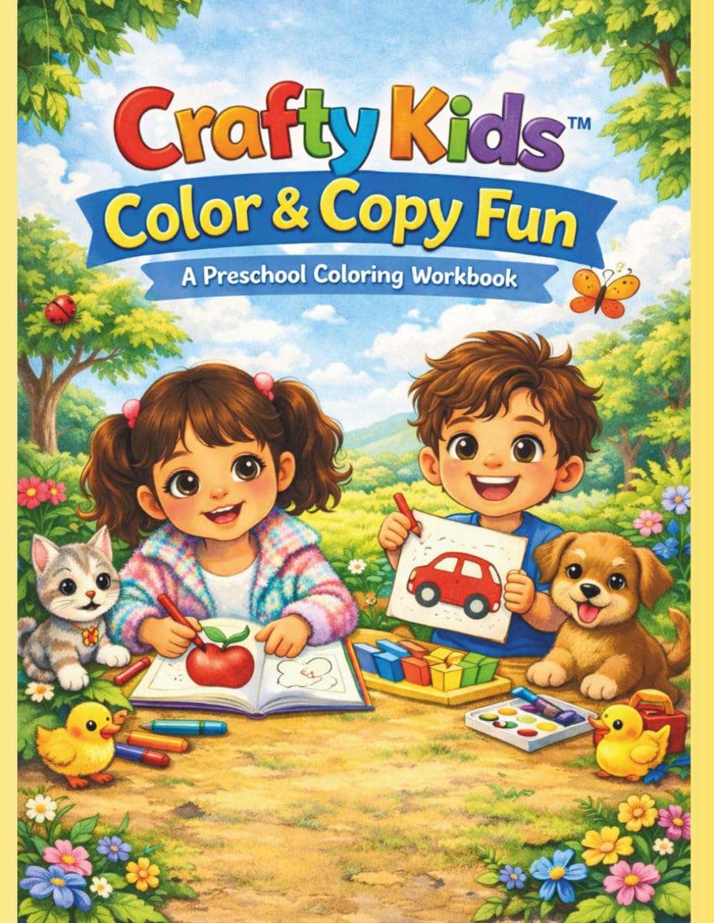 Crafty Kids Color & Copy Fun: A Preschool Coloring Workbook (Over 70 Pages of Fun!) (Crafty Kids™ Learning & Activity Series)