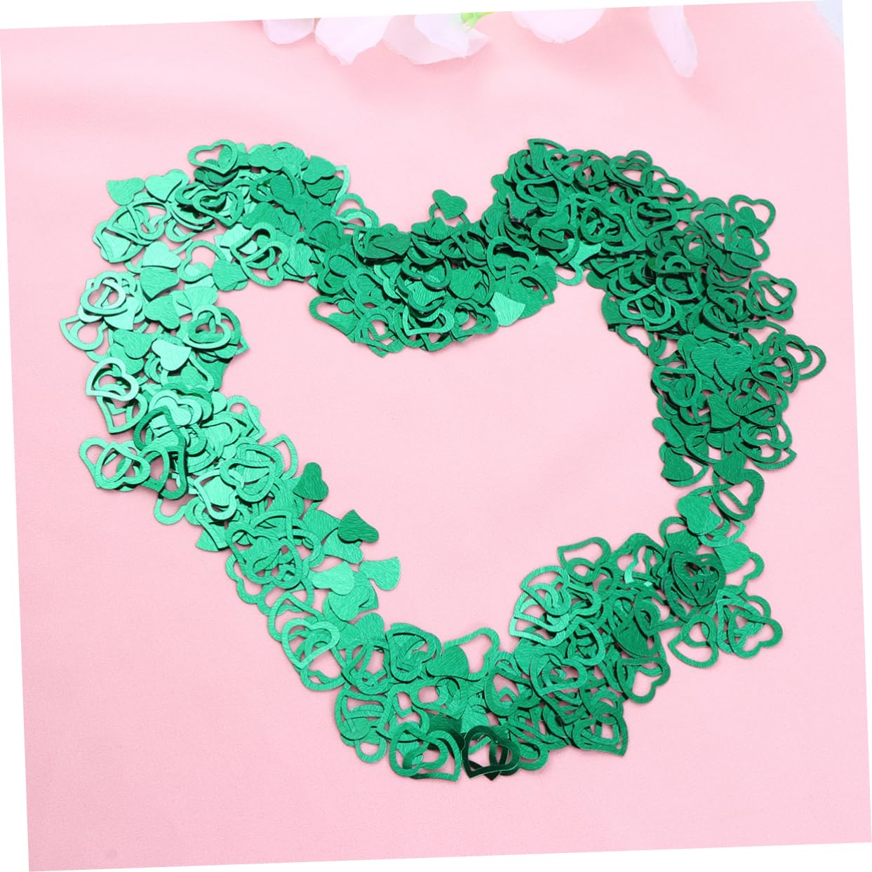 TOPBATHY 9000pezzi Confetti Cuore Verde Per Matrimonio e Compleanno Di Decorazioni Da Tavolo Per Feste e Eventi Romantici Senza Glitter Che Cade Per Inviti e Regali