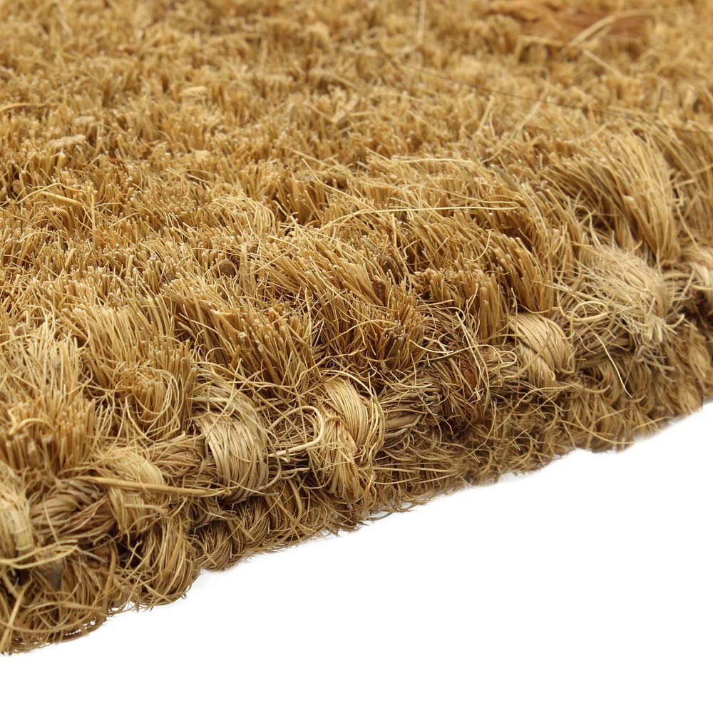 JVL Plain Natural 100% Coir Entrance Door Mat, 40 x 68 cm, Brown, 40 x 68 cm (Rectangular) - Image 2
