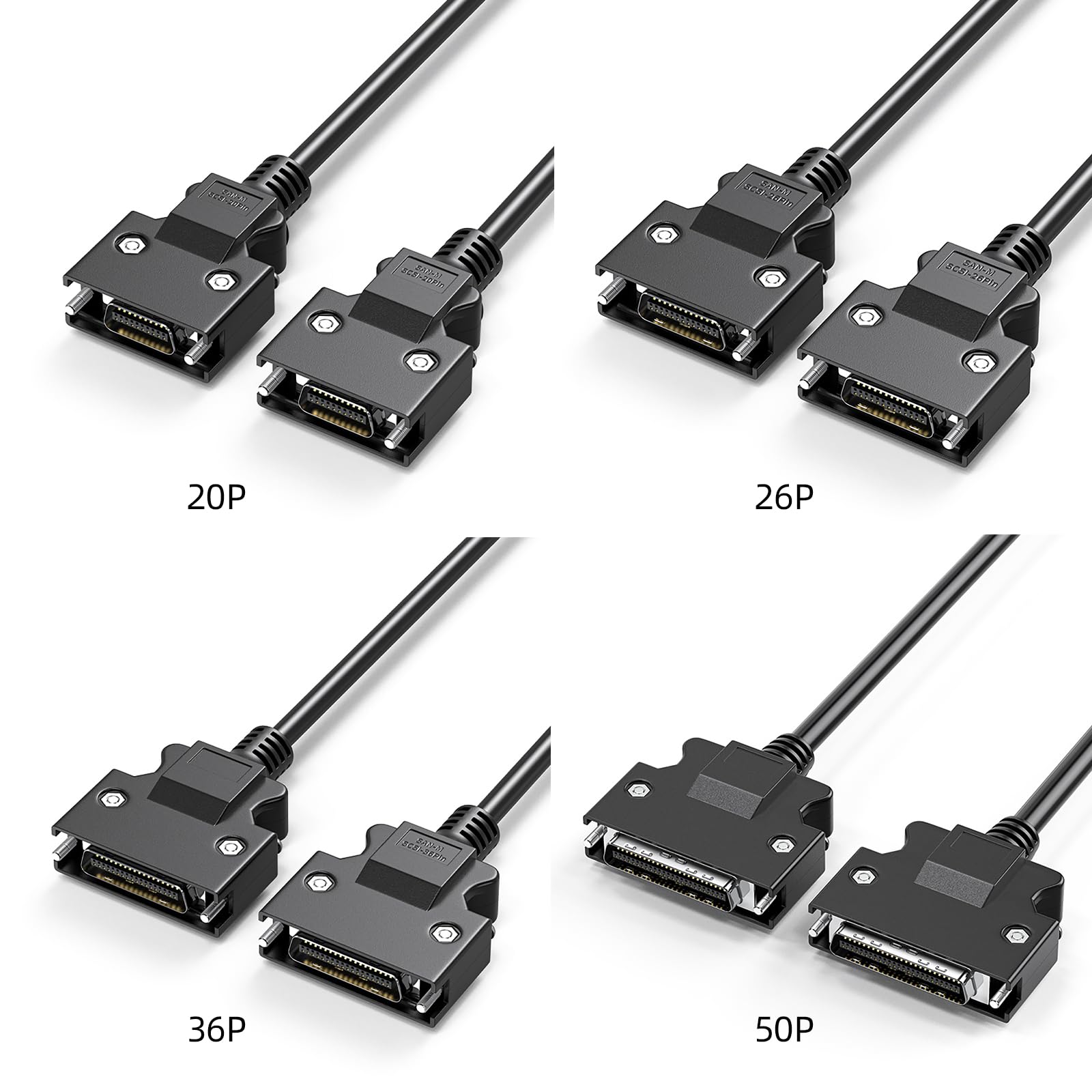 Cable de datos SCSI rápido con Mbps para escáner de máquina de cinta y más con durabilidad CN20P/26P/36P50P