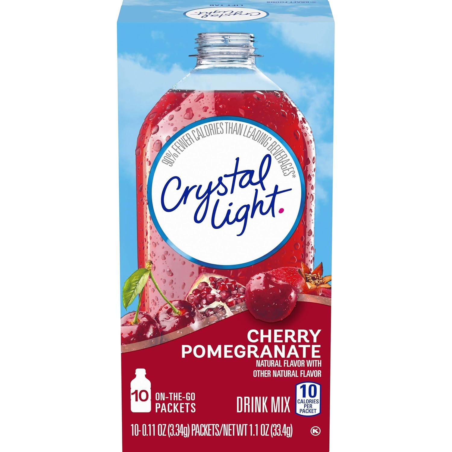 Crystal Light Natural Pomegranate Cherry, 10-Count