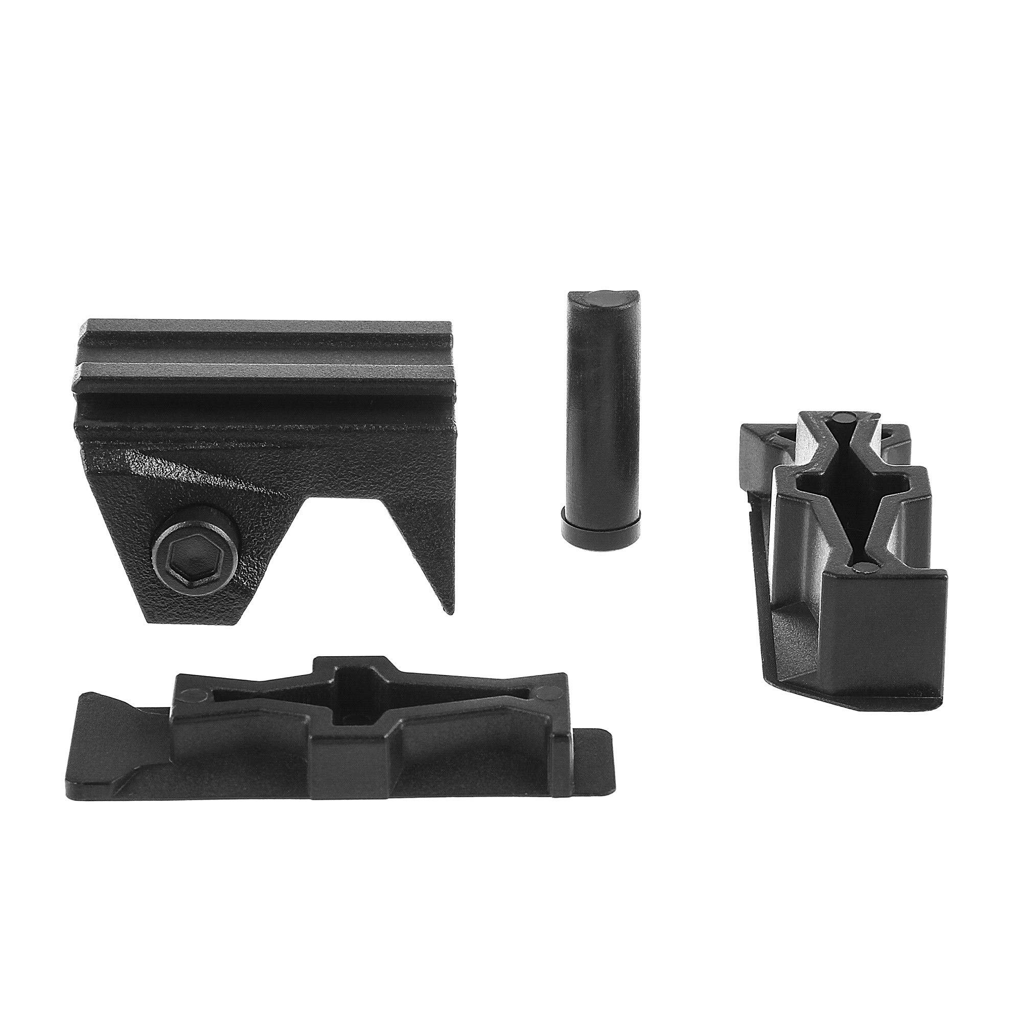 WORKER Top and Side Rail Adapter Picatinny Base Set for Nerf Stryfe Modify Toy Color Black