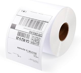Golden Wind Thermal Label 4“X6”, (102 * 152mm), Strong Adhesive with Perforated line. 500 Labels/Roll.