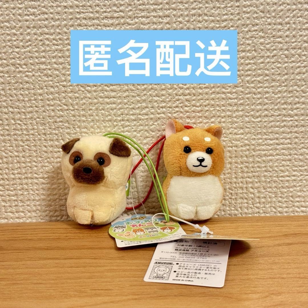 ころわん　ちょろわん　マスコット　2匹セット Amazon.co.jp: ぷちまるおすわりわんこ ぬいぐるみ マスコット 2