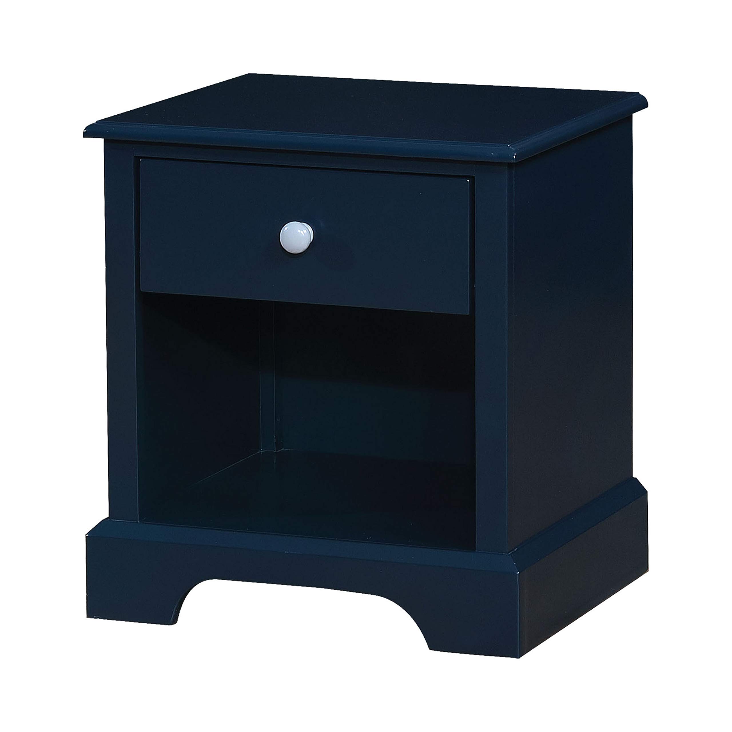 24/7 Shop at Home Decker Contemporary 1-Drawer Wood Kids Nightstand, Blue