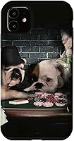 Vista 8 de Funda divertida para iPhone 12/12 Pro Dog Dogs Play Cards