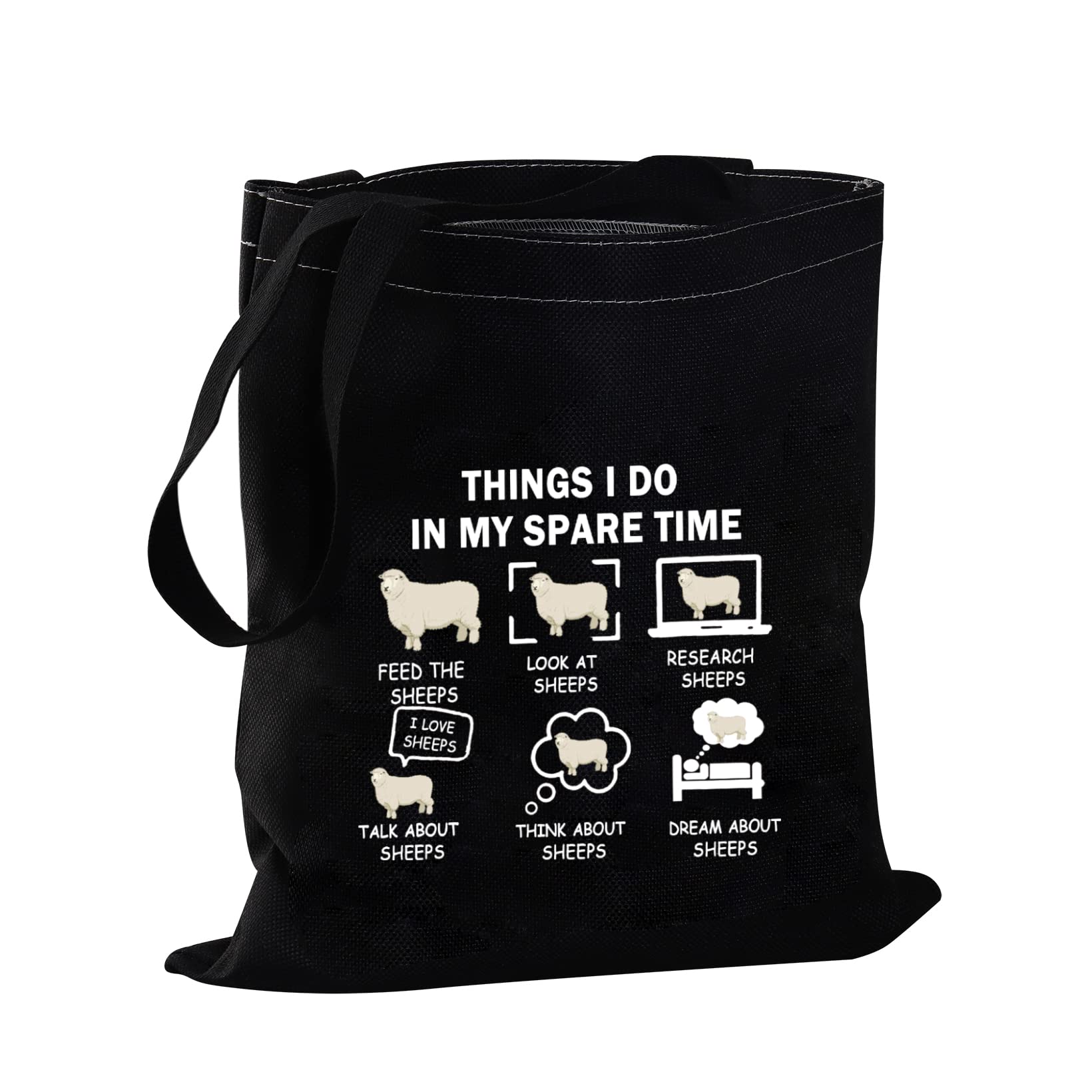 JYTAPPFunny Sheep Tote Bag - Sheep Lover Gift Bag for Spare Time, Farmer, Herder, Owner