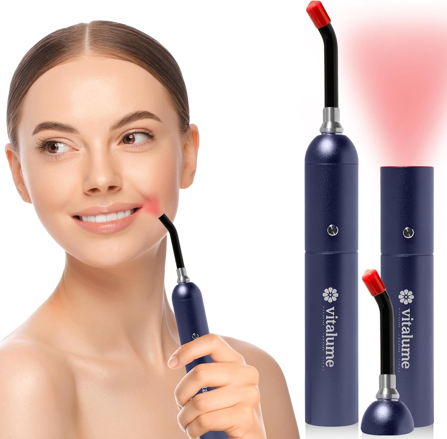 Red Light Therapy Wand for Cold Sore & Canker Sore Treatment  Handheld Laser Device for Face Blisters, Nose, Lips & Joint Pain  Infrared LED Lip Therapy Pen for Fast Relief