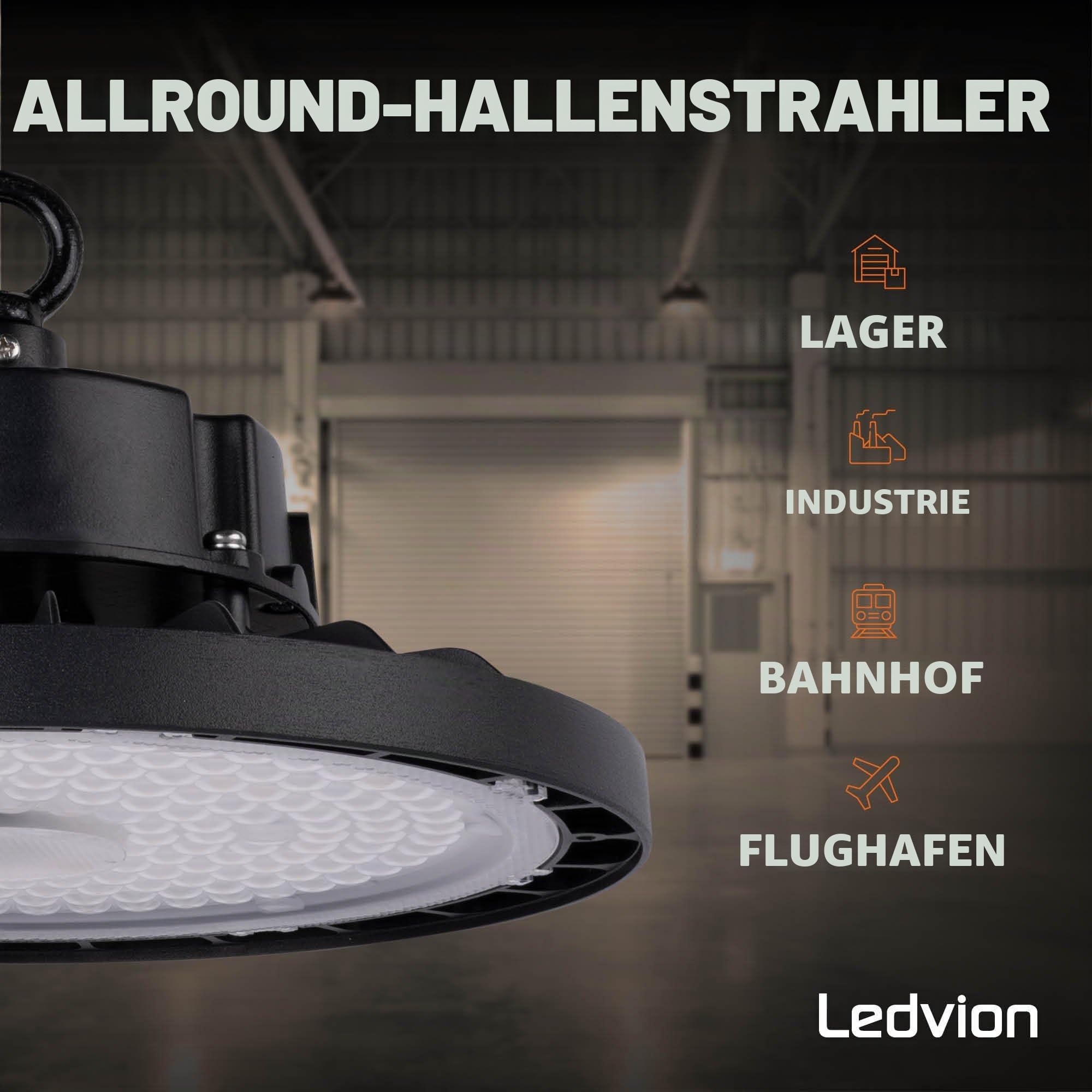 Ledvion LED Hallenstrahler IP65 100W 180 lm/W 6000K Dimmbar