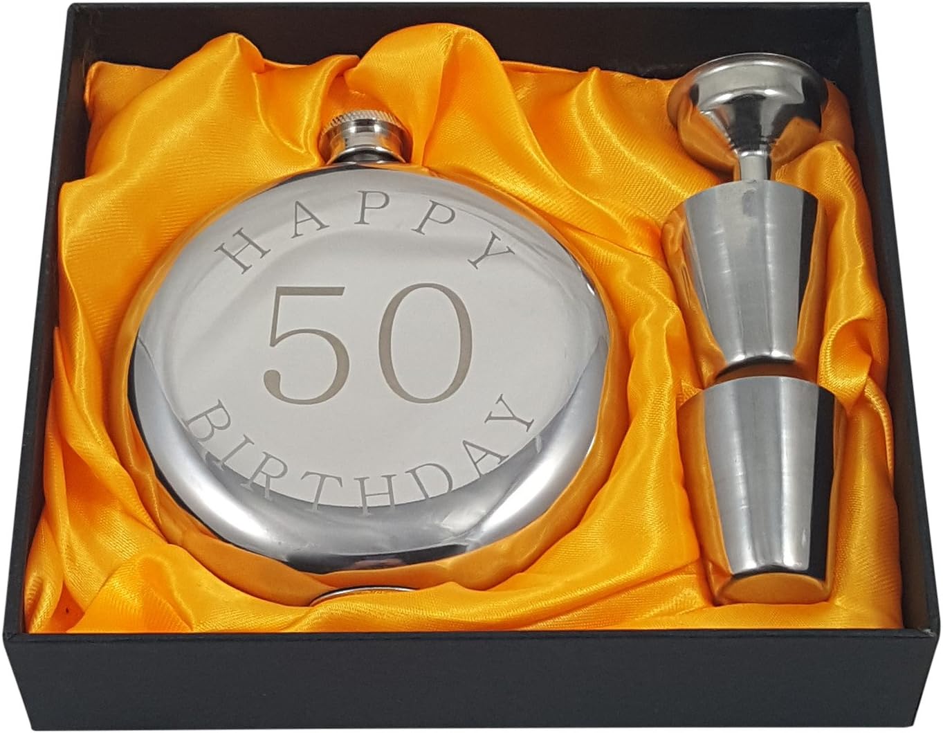 Palm City Products Happy 50th Birthday Flask Gift Set