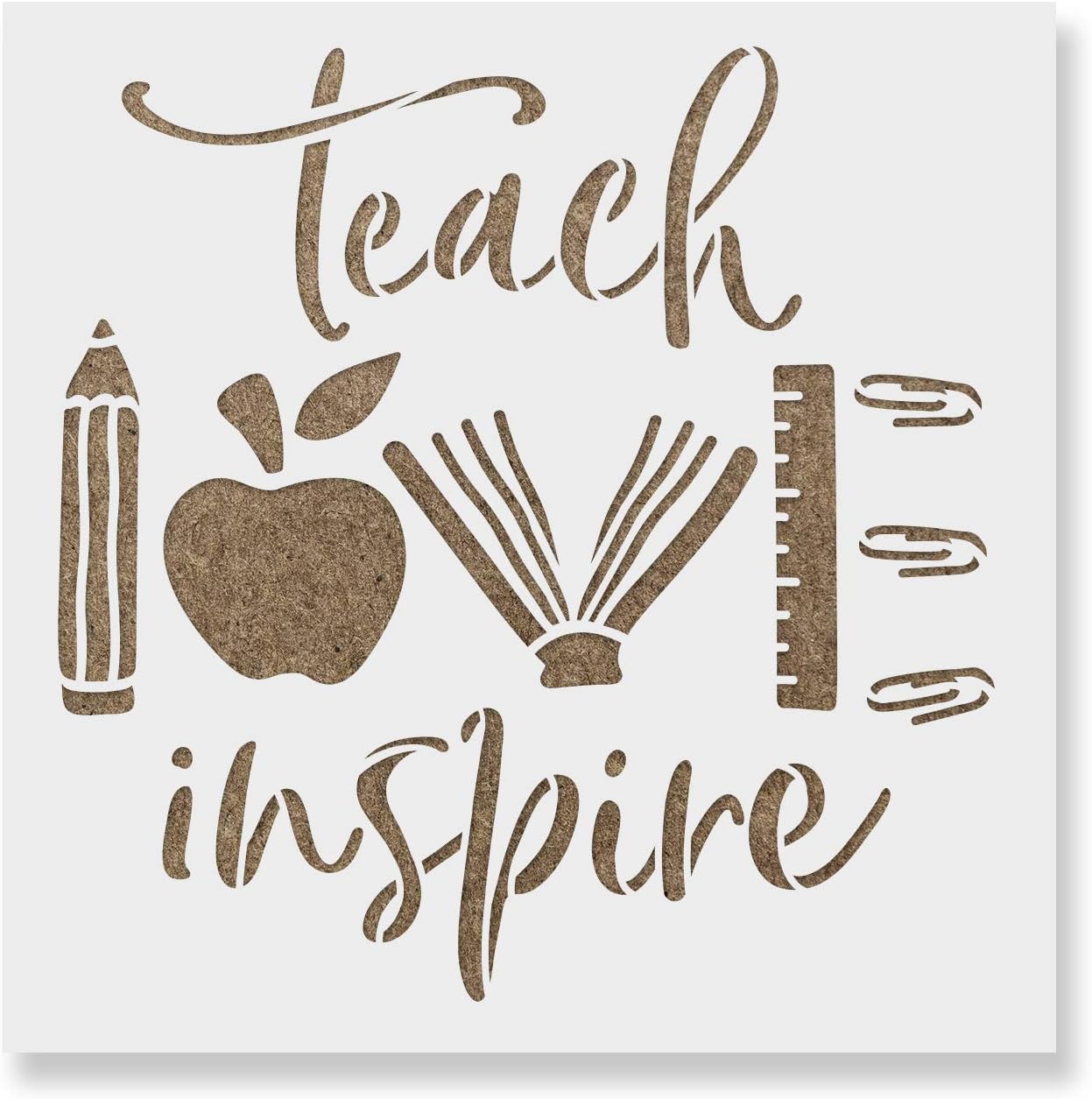 Teach Love Inspire Stencil - Versatile for Home, Office, and Educational Use, Education